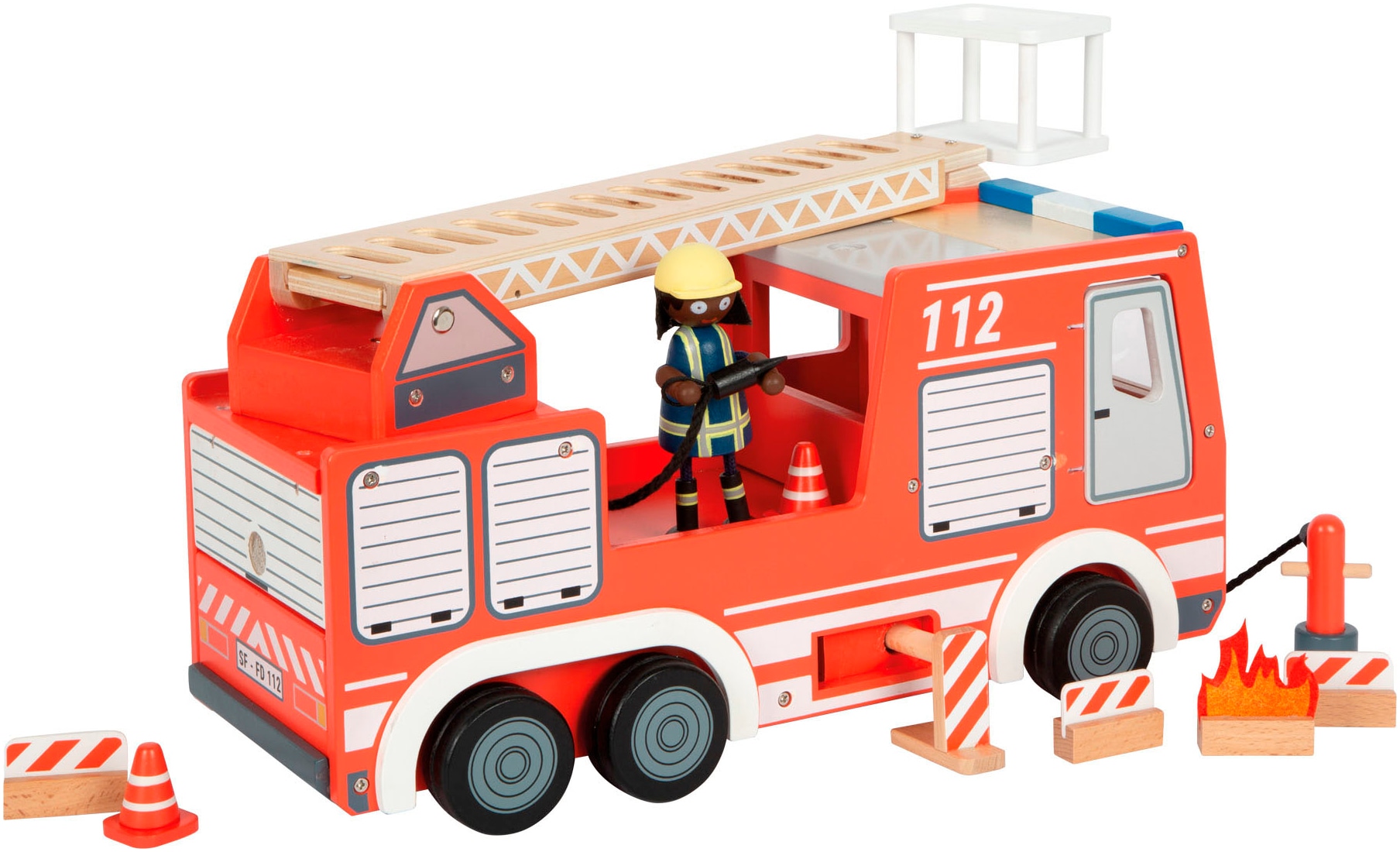 Small Foot Spielzeug-Feuerwehr »Feuerwehrauto für Biegepuppen«