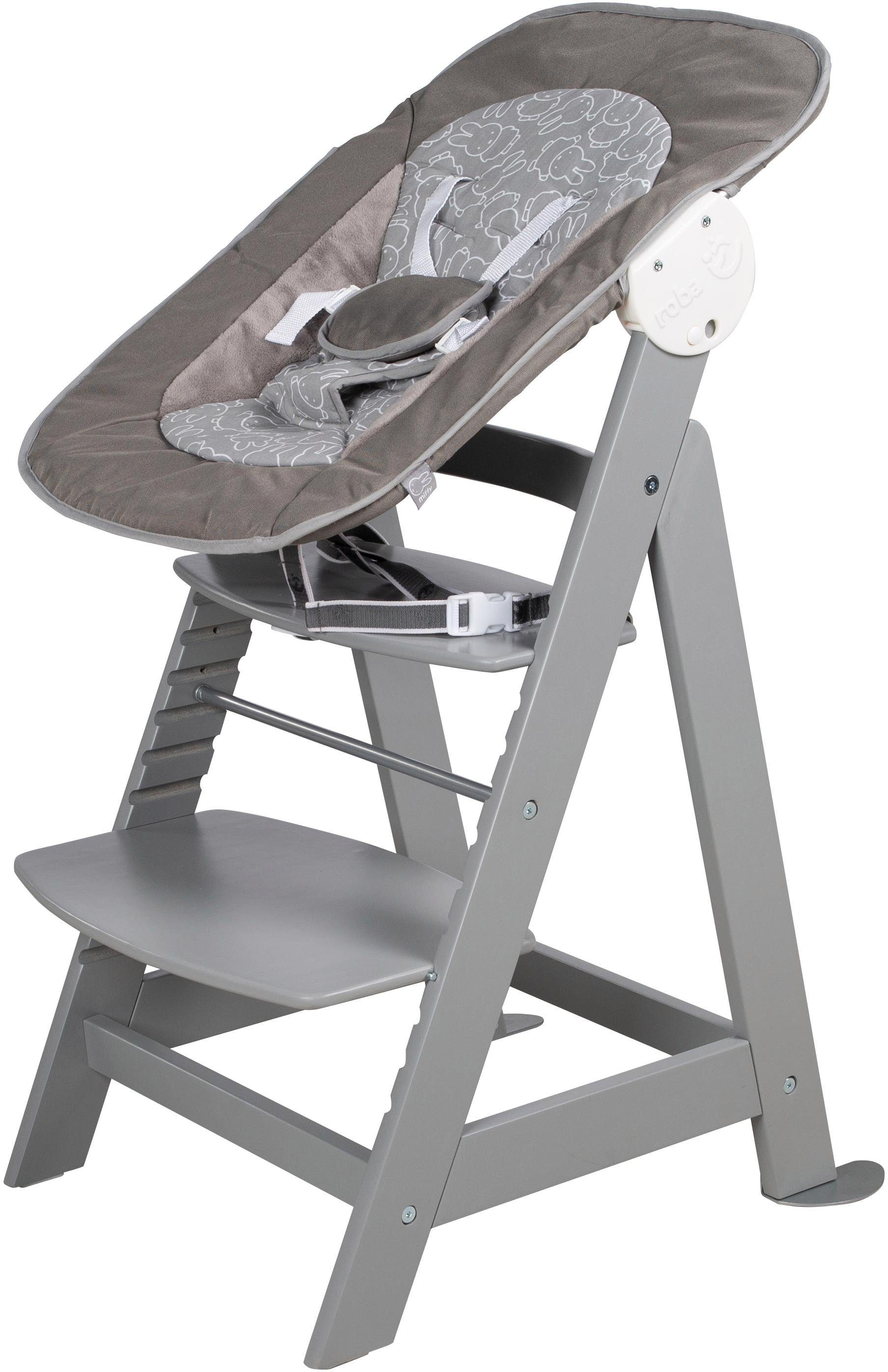 mit | roba® Hochstuhl »Treppenhochstuhl Neugeborenen-Aufsatz BAUR Set 2-in-1 Born bestellen Up«, Miffy,