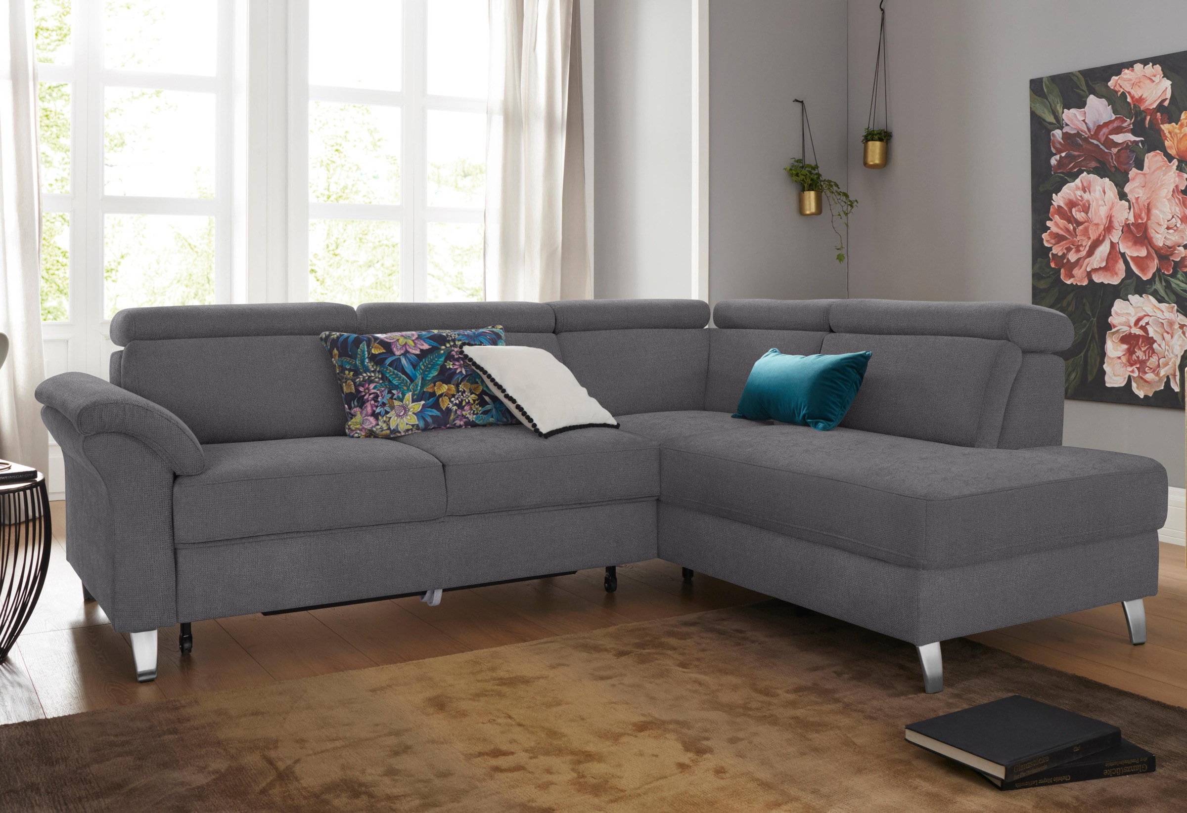 sit&more Ecksofa, inklusive Kopfteilverstellung, wahlweise mit Bettfunktion und Bettkasten