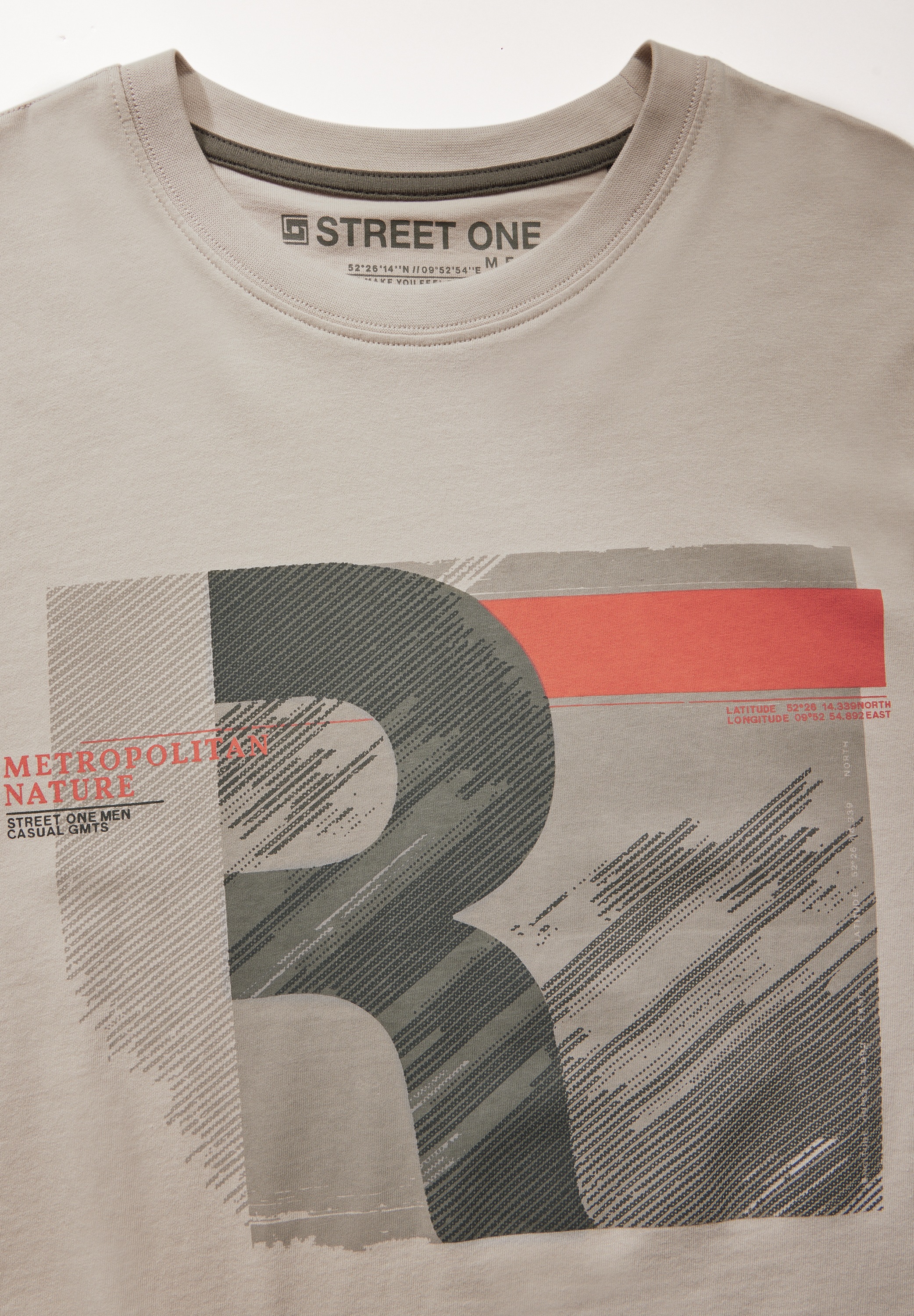 STREET ONE MEN T-Shirt, aus reiner Baumwolle