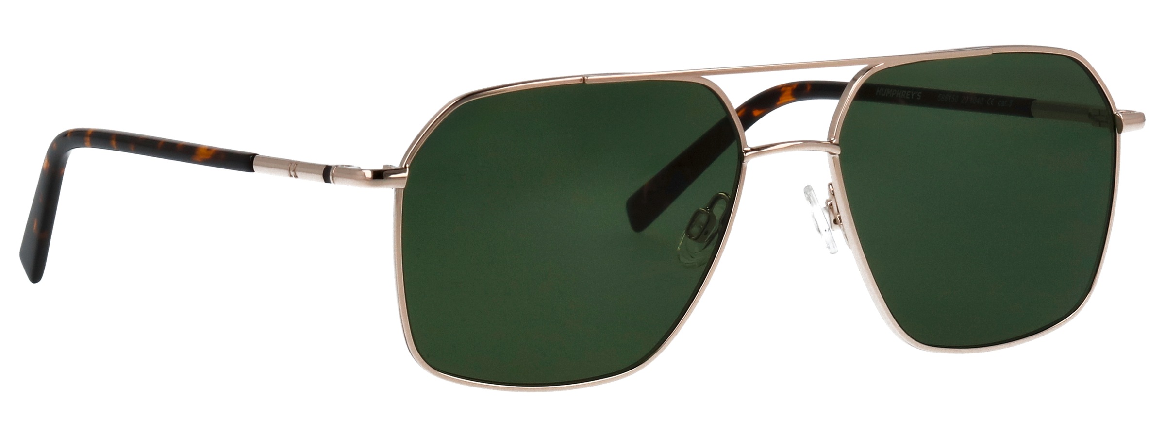 Sonnenbrille HUMPHREY´S EYEWEAR "Modell 586150", Herren, gold, gemustert, leicht glänzend, Sonnenbrillen Sonnenbrille, Form Panto, Logoschriftzug auf Bügel, Metallfassung 2