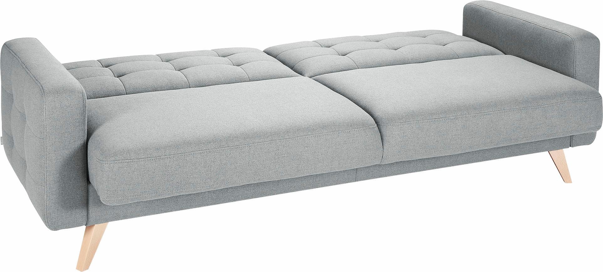 exxpo - sofa fashion 3-Sitzer »Nappa, kompakt und komfortabel, bequem, zeitloses Design, L-Form«, tolle Detailverarbeitung, mit Bettfunktion und Bettkasten