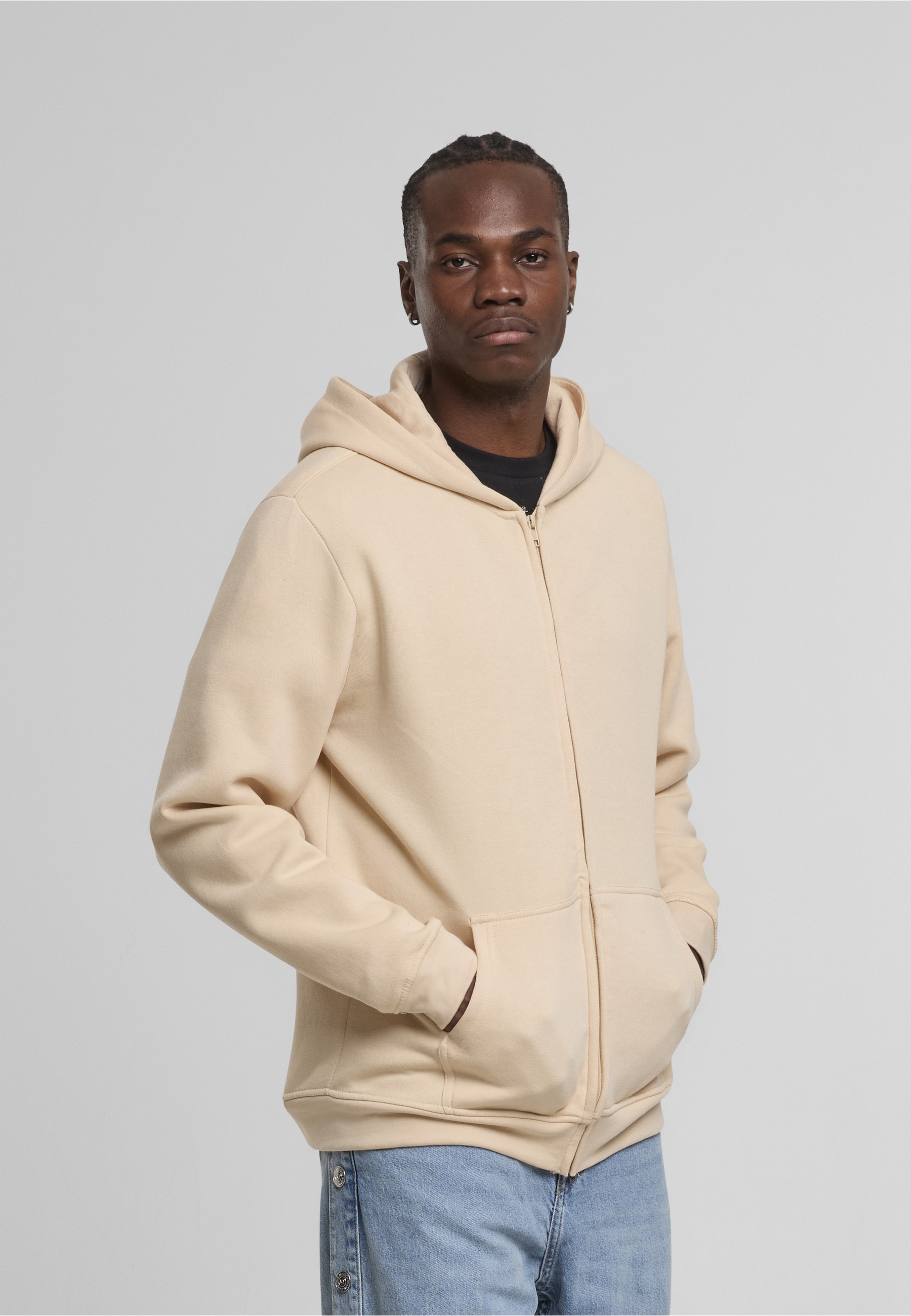 URBAN CLASSICS Kapuzenpullover »Urban Classics Basic Essential Zip Hoody« 1 tlg.