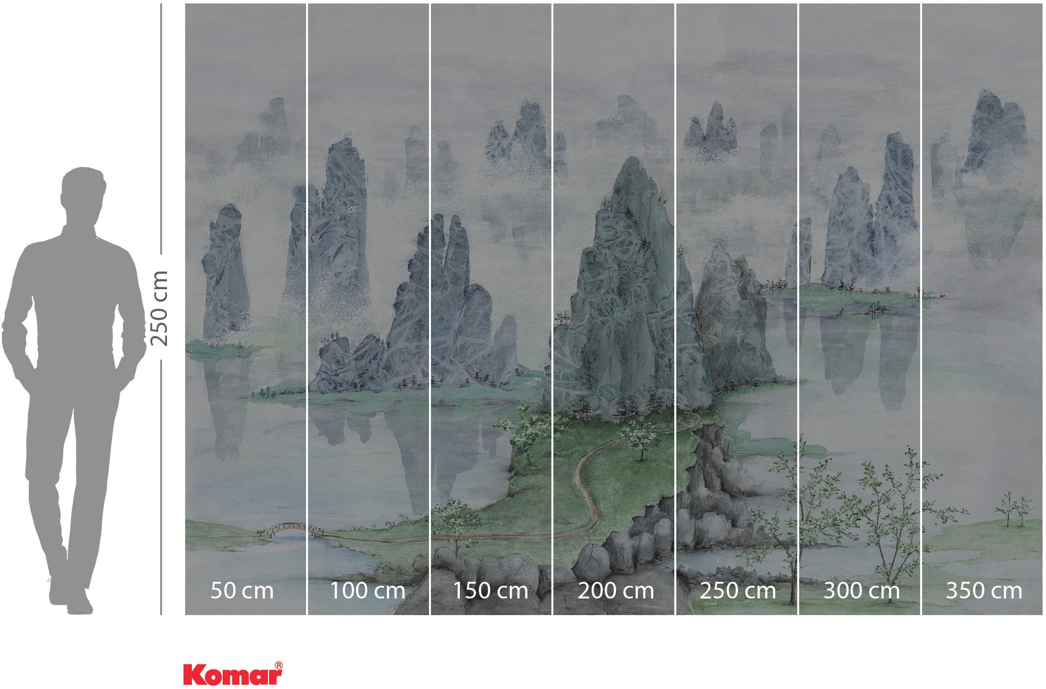 Komar Fototapete »Digitaldruck Vlies - Fairyland - Größe 350 x 250 cm«, bedruckt, Wohnzimmer, Schlafzimmer