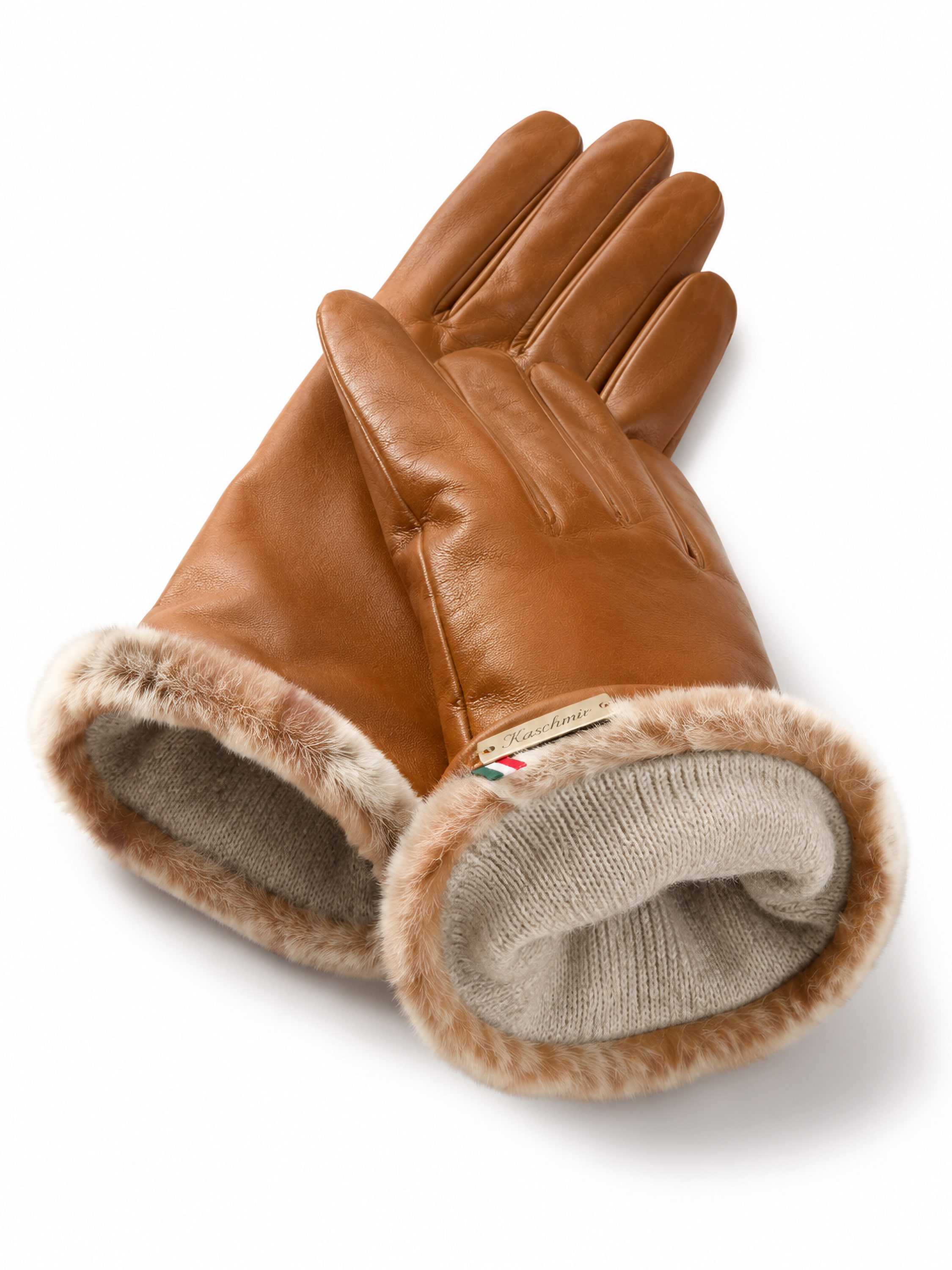 COLLEZIONE ALESSANDRO Lederhandschuhe "Kaschmir"