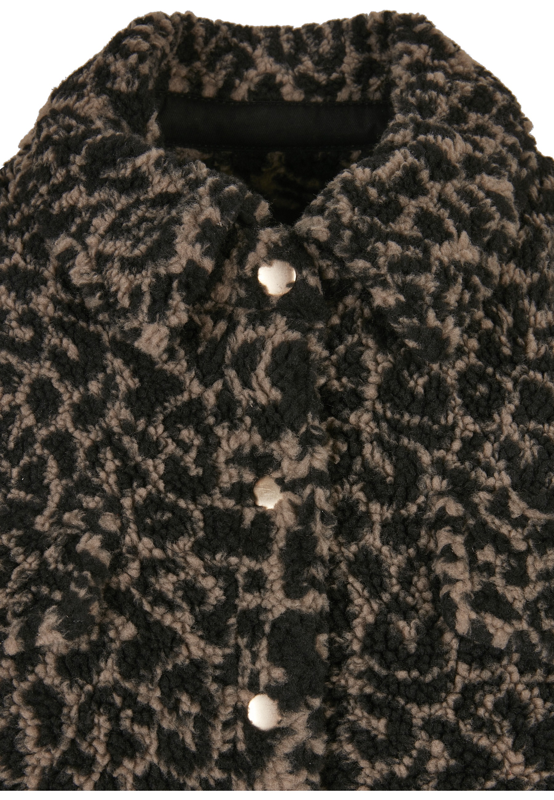 URBAN CLASSICS Langmantel »Urban Classics Damen Ladies AOP Sherpa Overshirt«