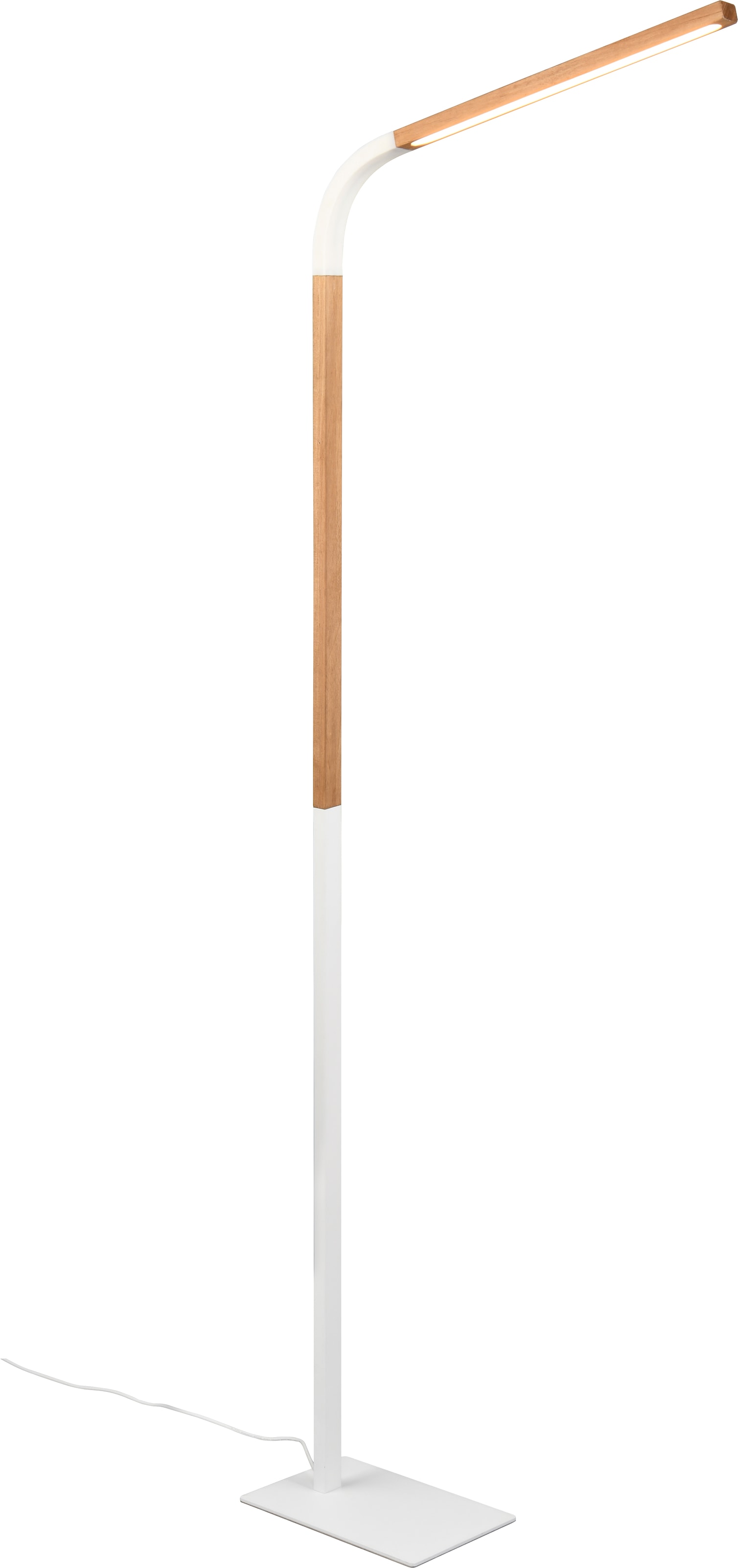 TRIO Leuchten LED Stehlampe »NORRIS, Stehleuchte mit Fußdimmer und Flexarm, Leseleuchte H. 140cm« LED-Board 1 Stk. Warmweiß 11W 1400 Lumen warmweiße LED, dimmbar per Fußschalter (3 Stufen)