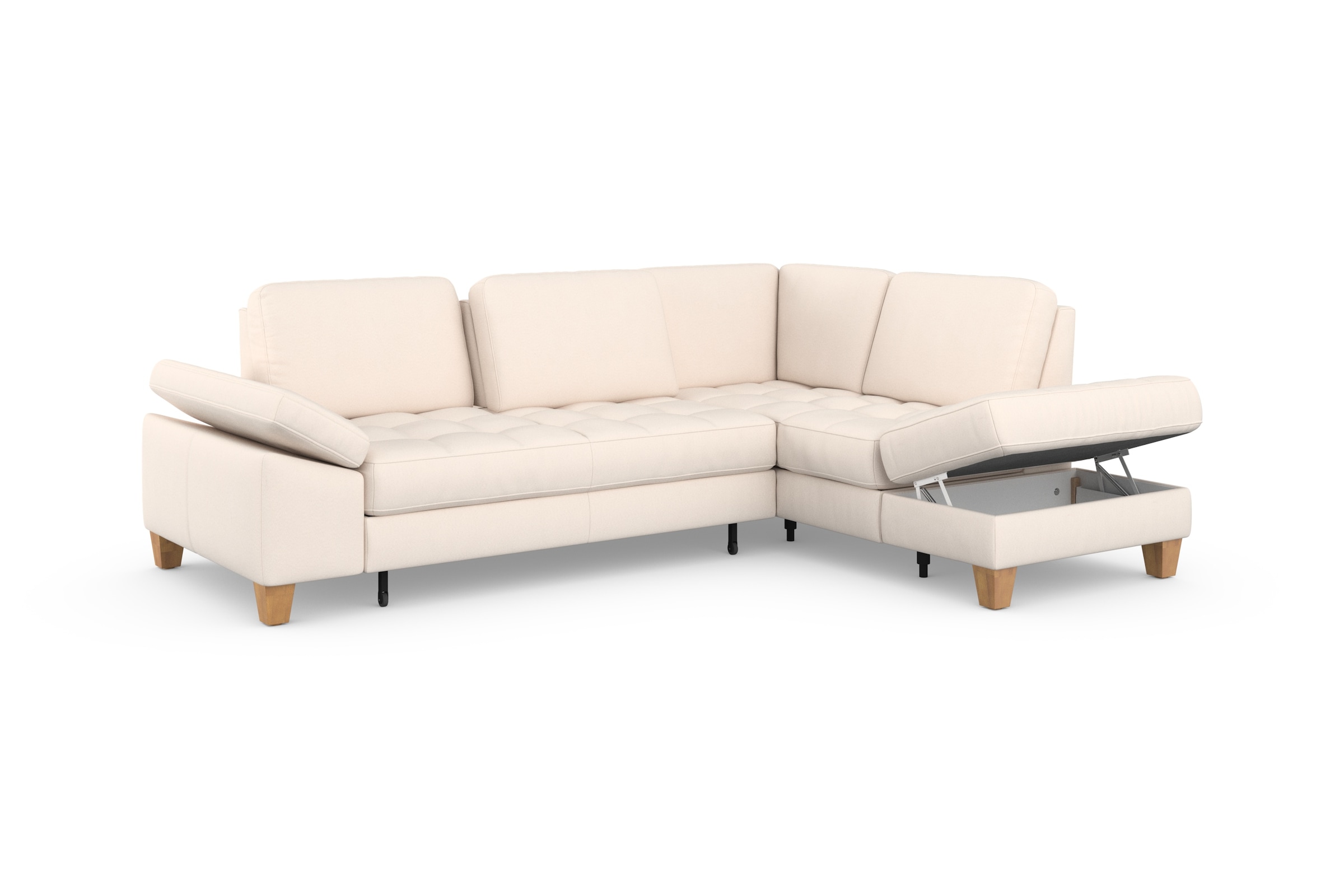sit&more Ecksofa »Westham L-Form«, mit Ottomane, mit oder ohne Bettfunktion, Bettkasten, Verstellung