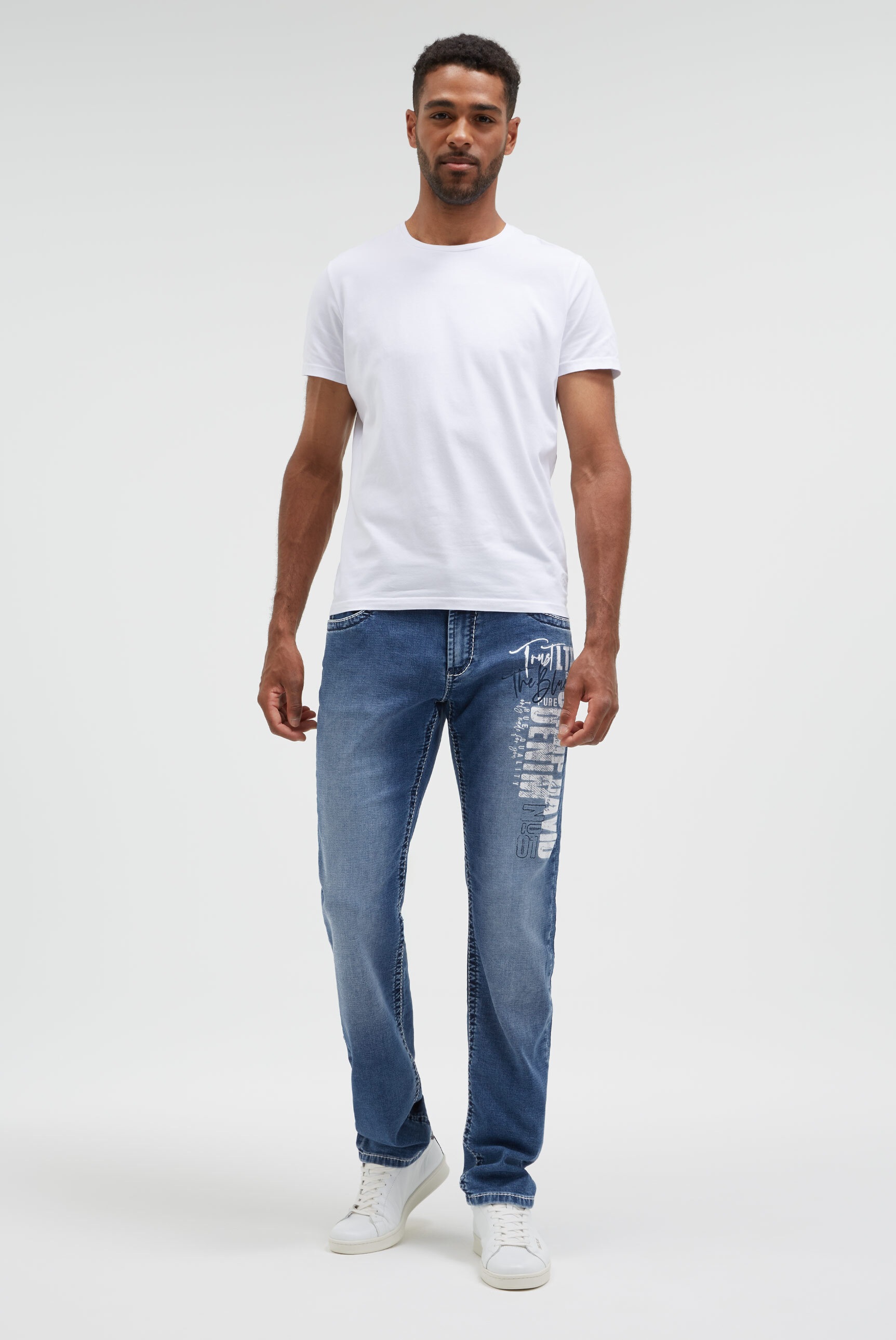 Camp David Regular Fit Jeans Mid Blue 30W 34L 2