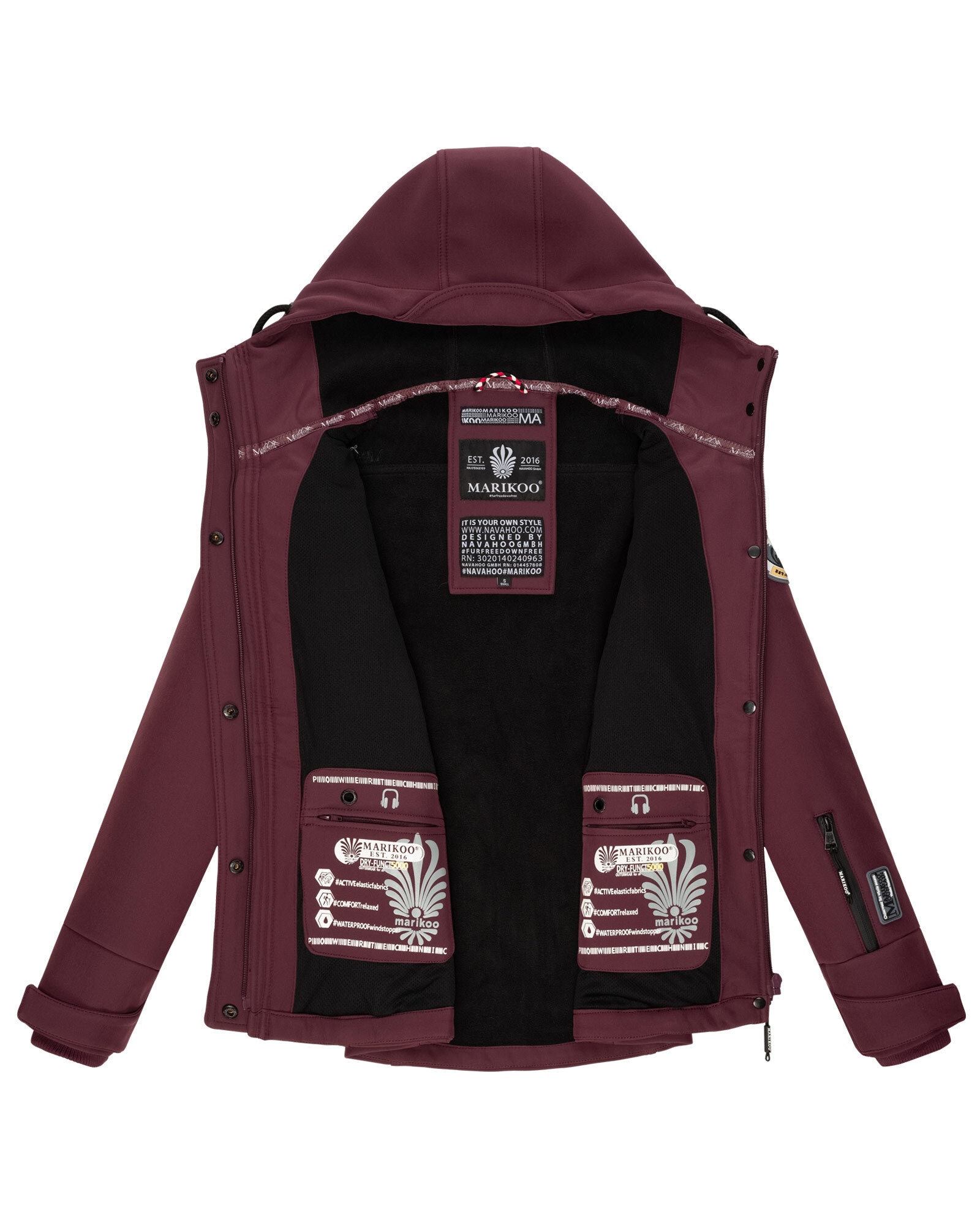 Marikoo Softshelljacke »Kleine Zicke«, sportliche Funktionsjacke