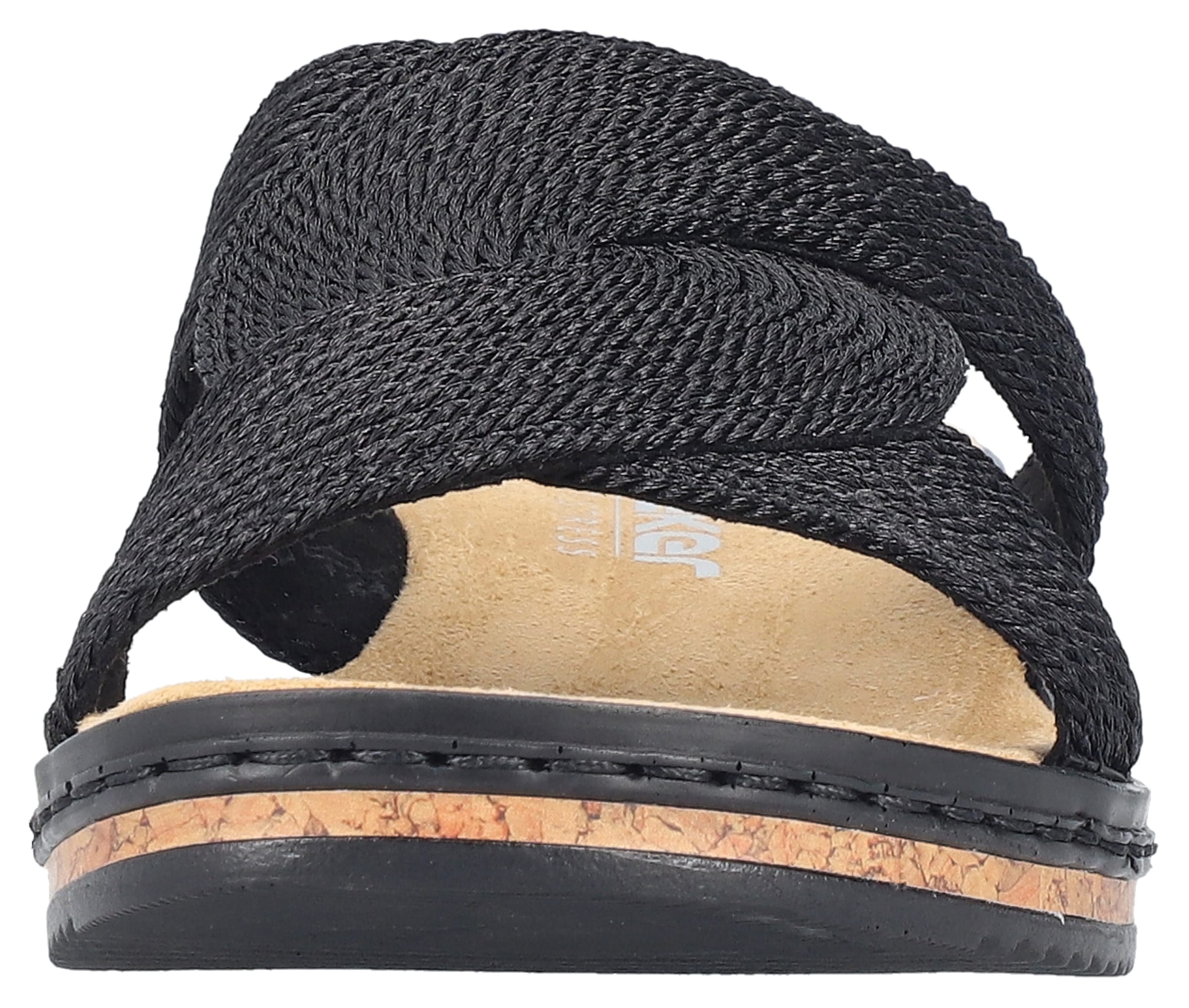 Rieker Pantolette, Sommerschuh, Schlappen, Hausschuh, Keilabsatz, mit weicher Innensohle