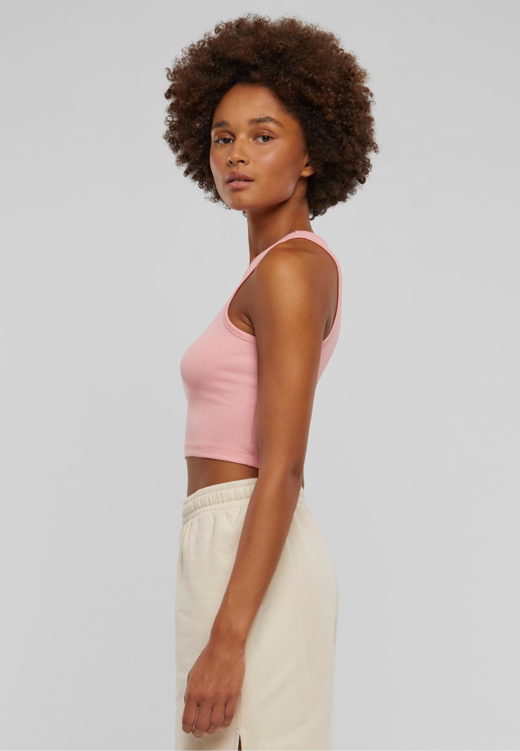 URBAN CLASSICS Muskelshirt »Urban Classics Damen Ladies Cropped Rib Top«, (1 tlg.)