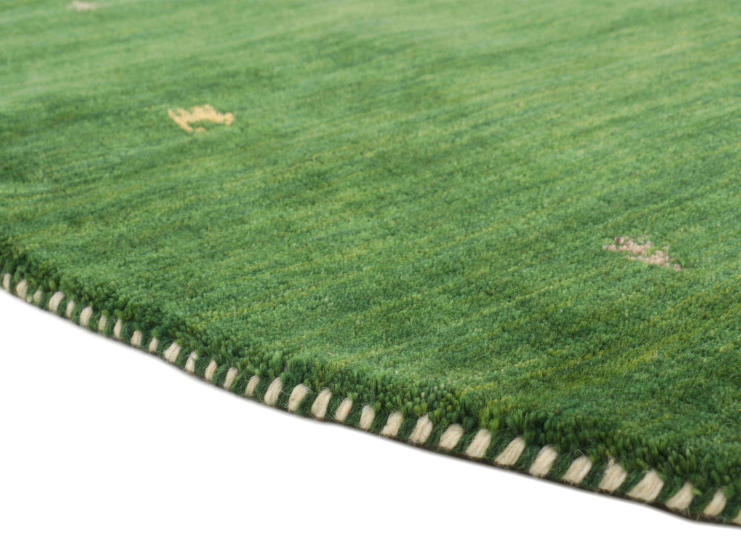 Carpetfine Gabbeh Uni Green Wool Rug 120cm 3