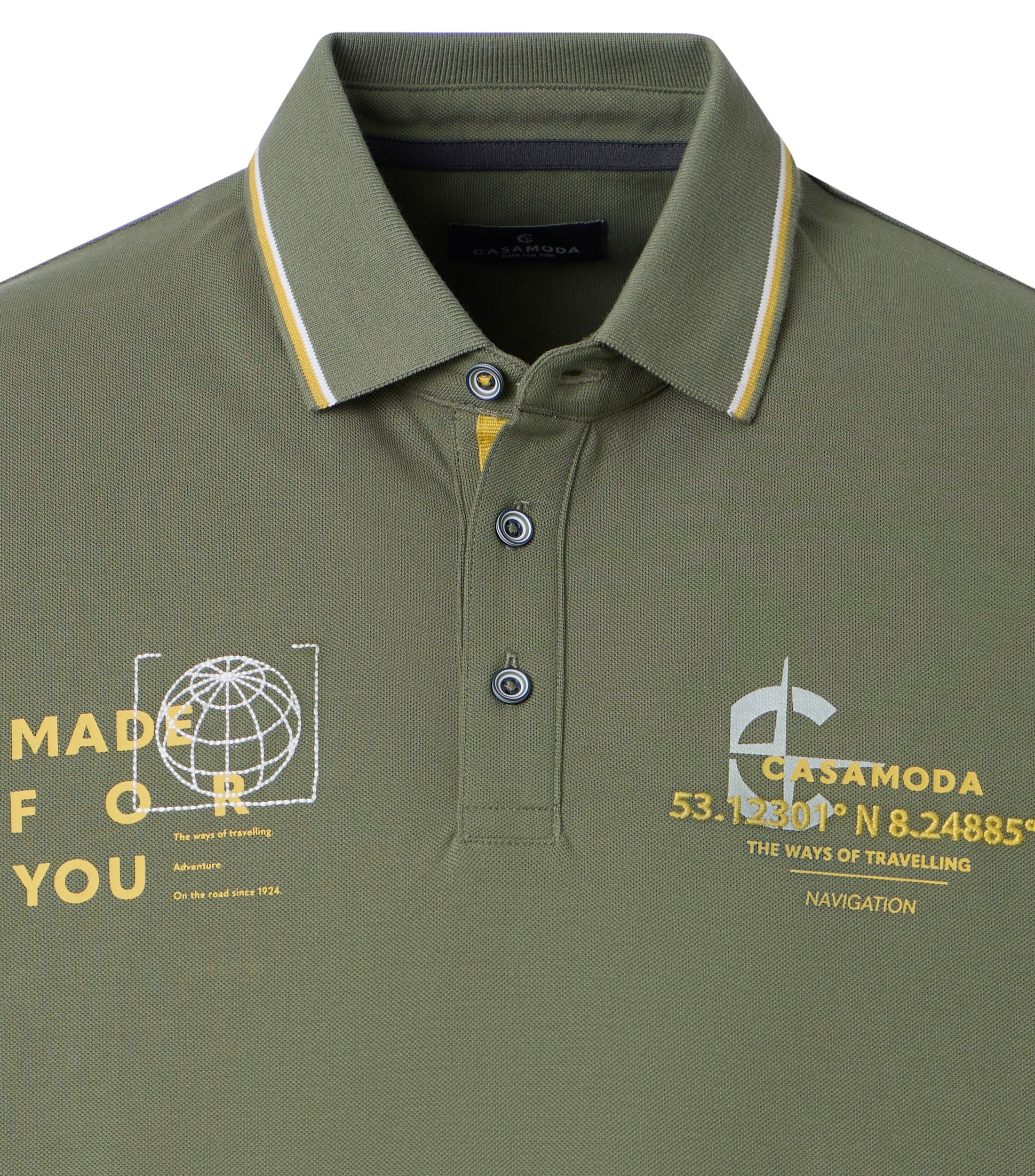 CASAMODA Poloshirt »CASAMODA Polo-Shirt Print«