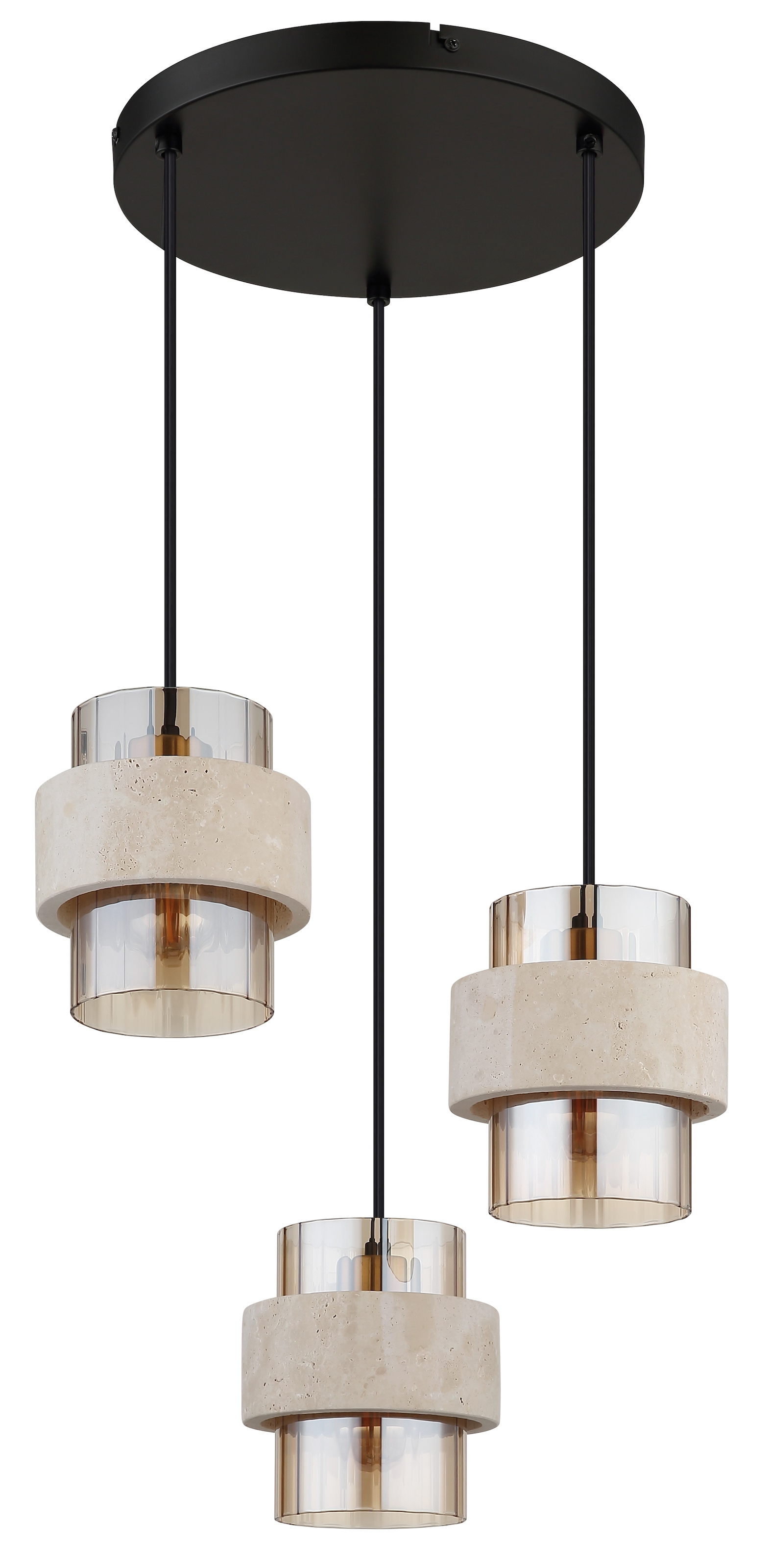GLOBO LIGHTING Hängeleuchte »DAREN« E27 1 Stk. Hängeleuchte mit Glas & Stein, edel, warm & dekorativ