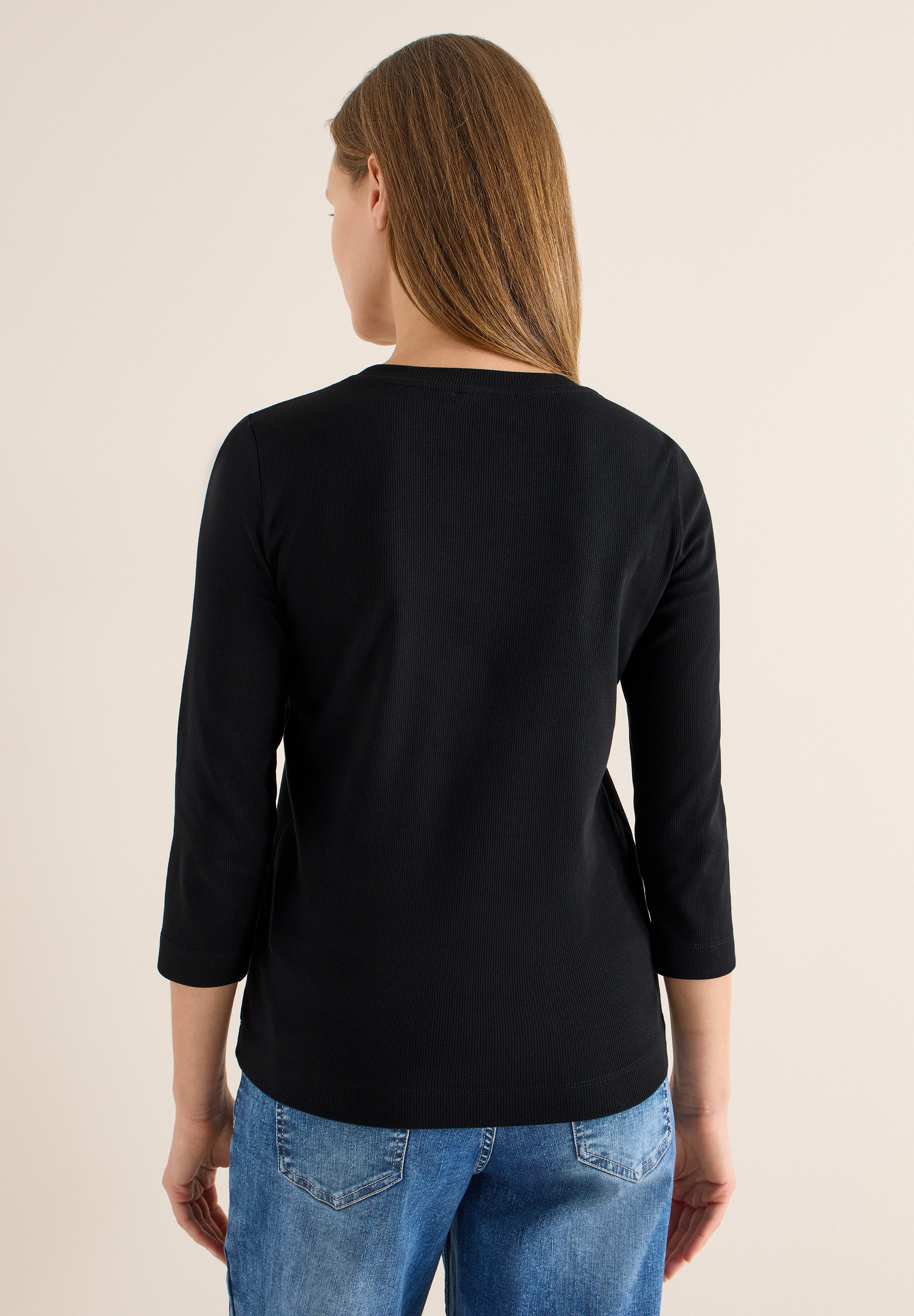 CECIL Women's 3/4 Sleeve Shirt Black M 5