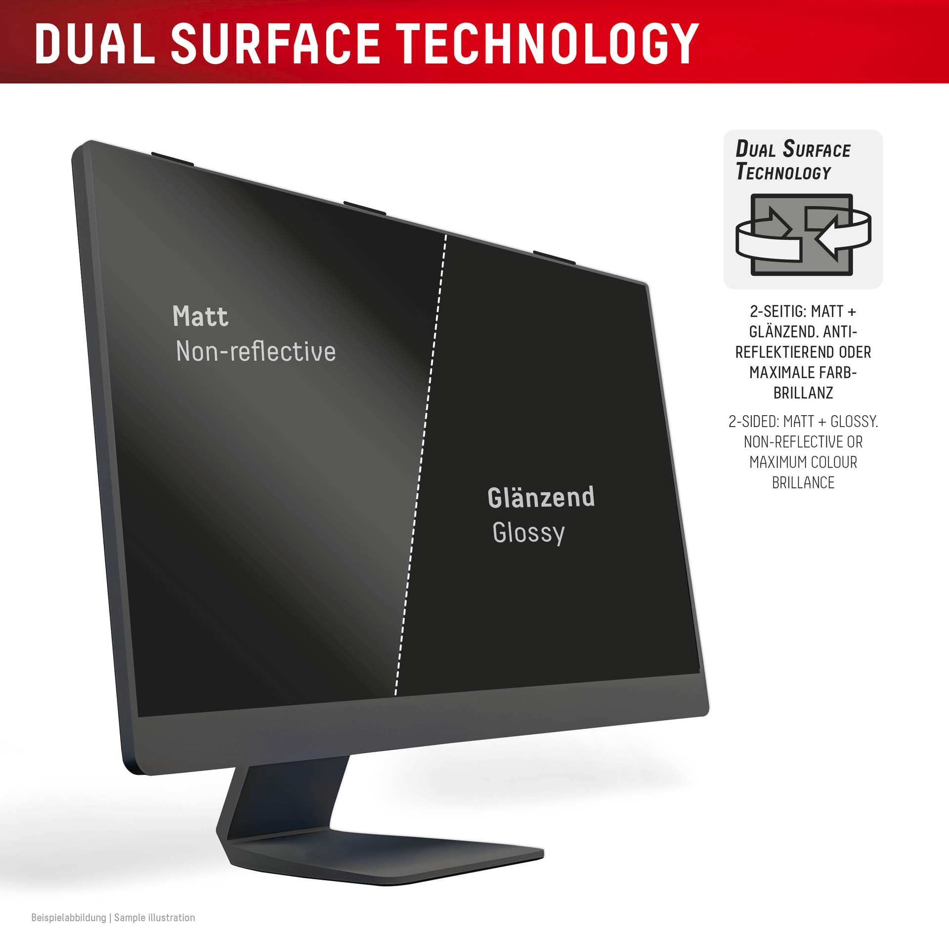 Displex Displayschutzfolie »Privacy Safe Blickschutzfilter«, für Universell für Monitore mit 21,5 (16:9), Blickschutzfolie, Schutzfolie, Bildschirmschutz, kratz- & stoßfest