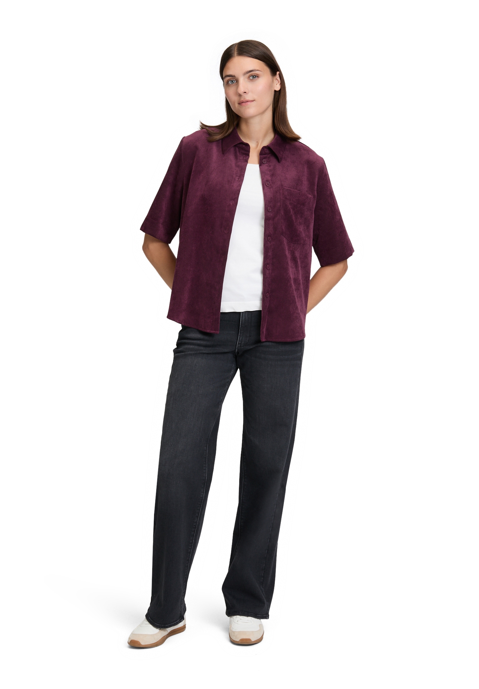 Betty&Co Hemdbluse »Betty & Co Damen Hemdbluse mit aufgesetzten Taschen«