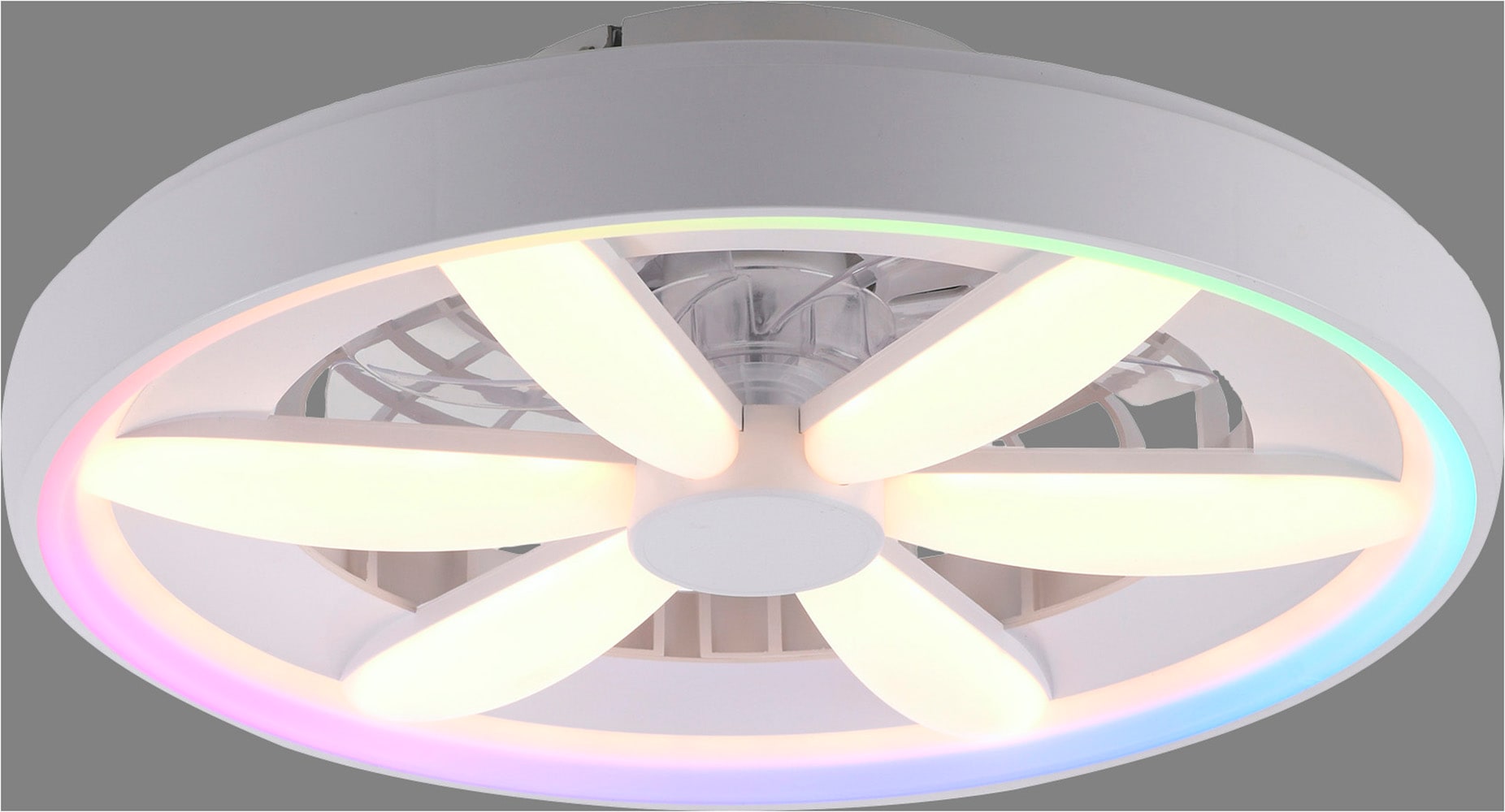 JUST LIGHT LED Deckenleuchte »AEROLUX« LED-Board 1 Stk. warmweiß - kaltweiß mit Ventilator, dimmbar, CCT 2700-6500K, RGB, Memory-/ Timerfunktion