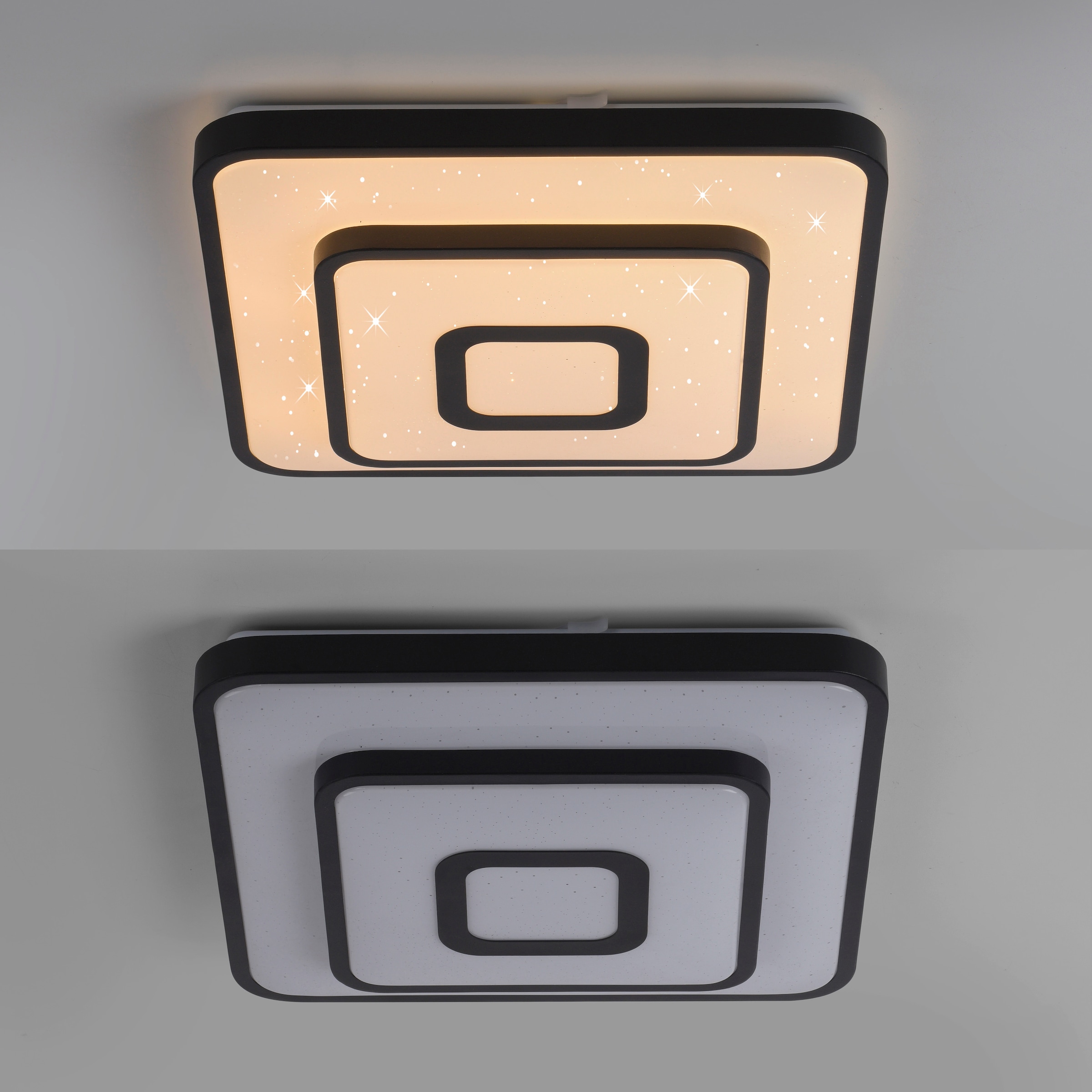 JUST LIGHT LED Deckenleuchte »TURANUS« LED-Board 1 Stk. Warmweiß Starry-Cover