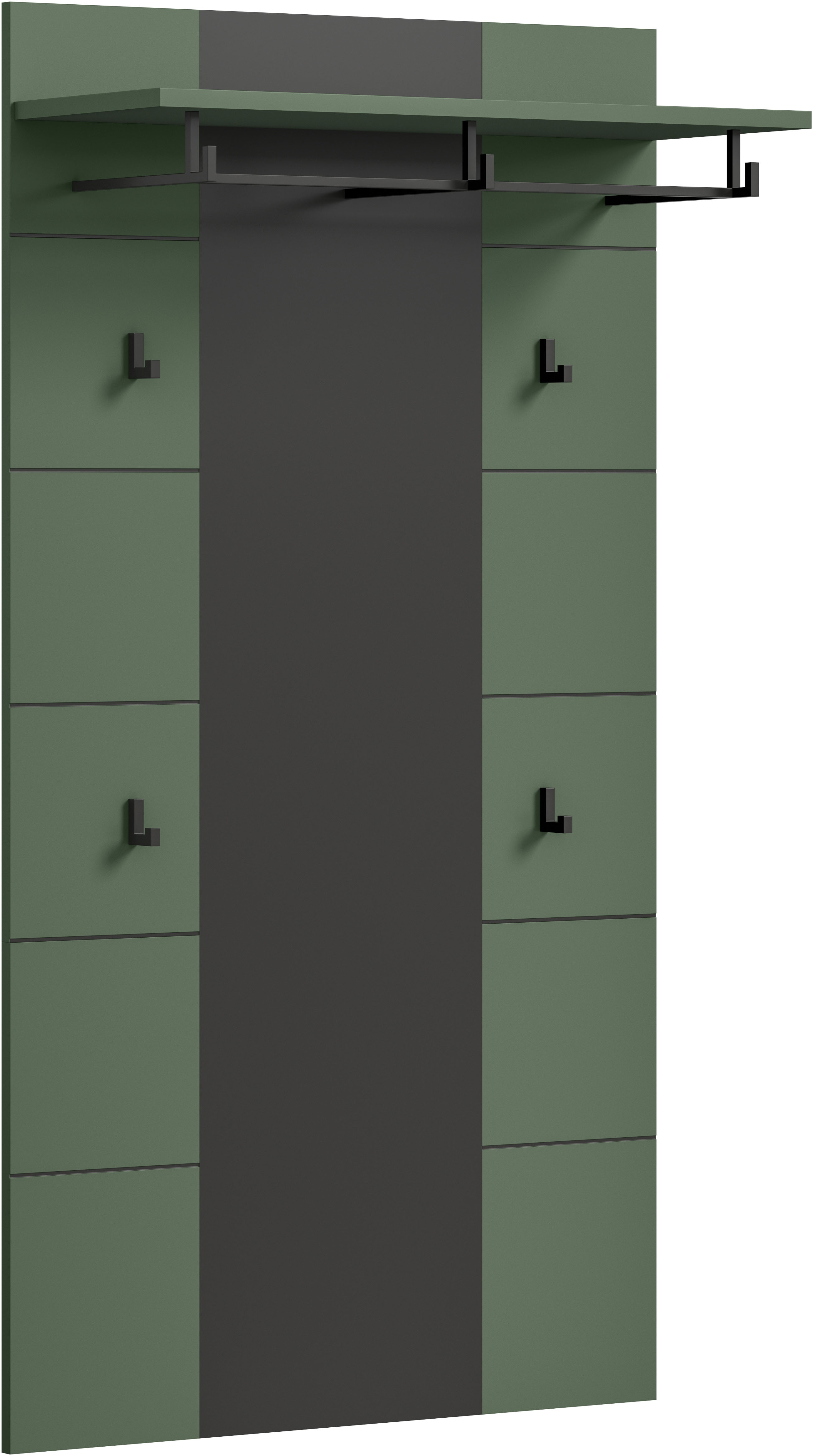 Home affaire Garderobenpaneel "REHAT, TOPSELLER, Höhe 145 cm, Hutablage, 4 Haken, Garderobenstange" in verschiedenen Farben erhältlich, 1 Stk. tlg. Paneel, Wandboard, Garderobe, Garderobenleiste, Garderobenboard