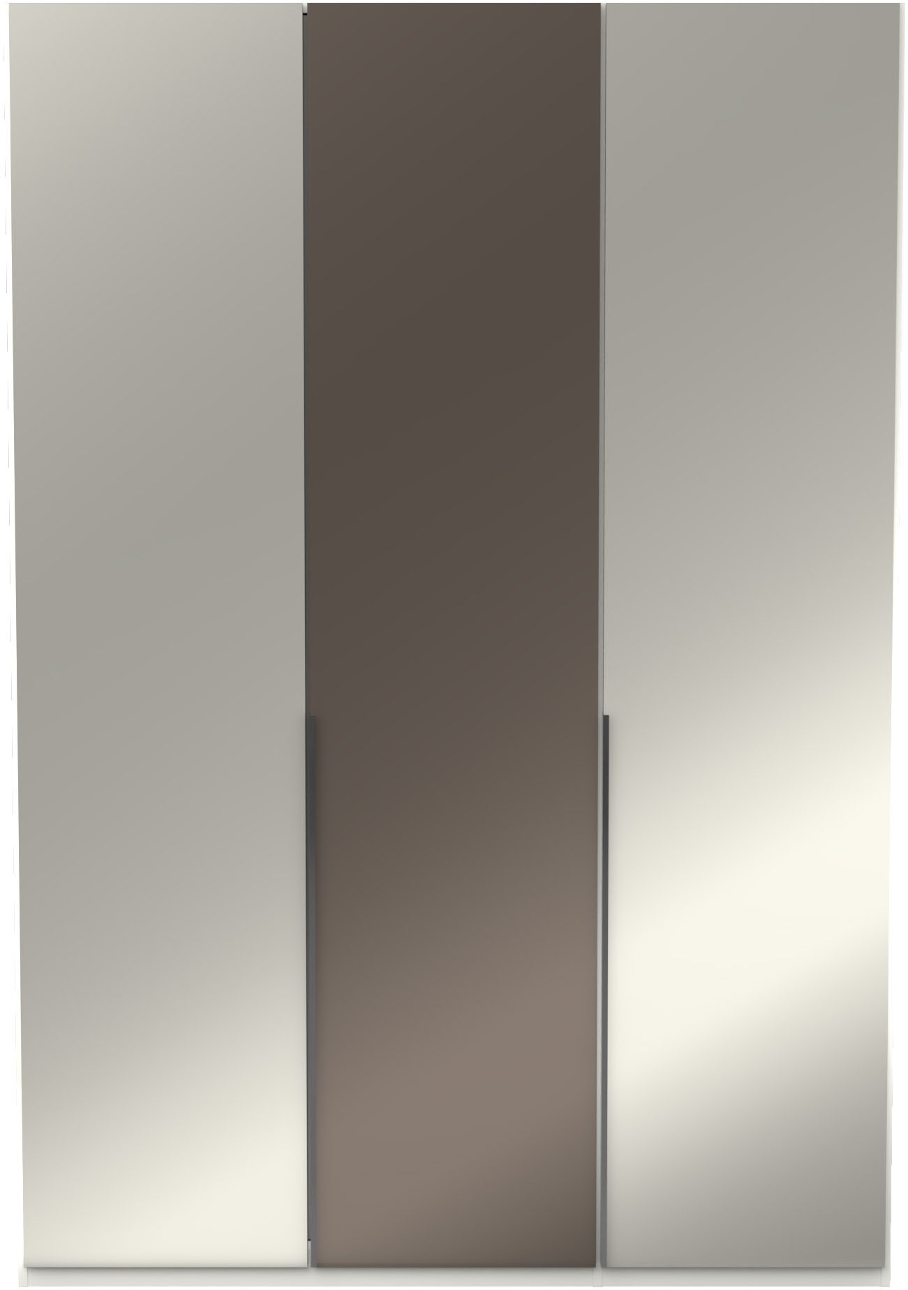 Musterring Drehtürenschrank »San Diego, Kleiderschrank, Schrank, Garderobe, mit Glastüren« weiß, Türen gedämpft, 2 Höhen, mehrere Breiten, MADE IN GERMANY, 1 Stk. tlg. 3-türig (gedämpft), 4 Böden, 2 Kleiderstangen, Chromgriffe