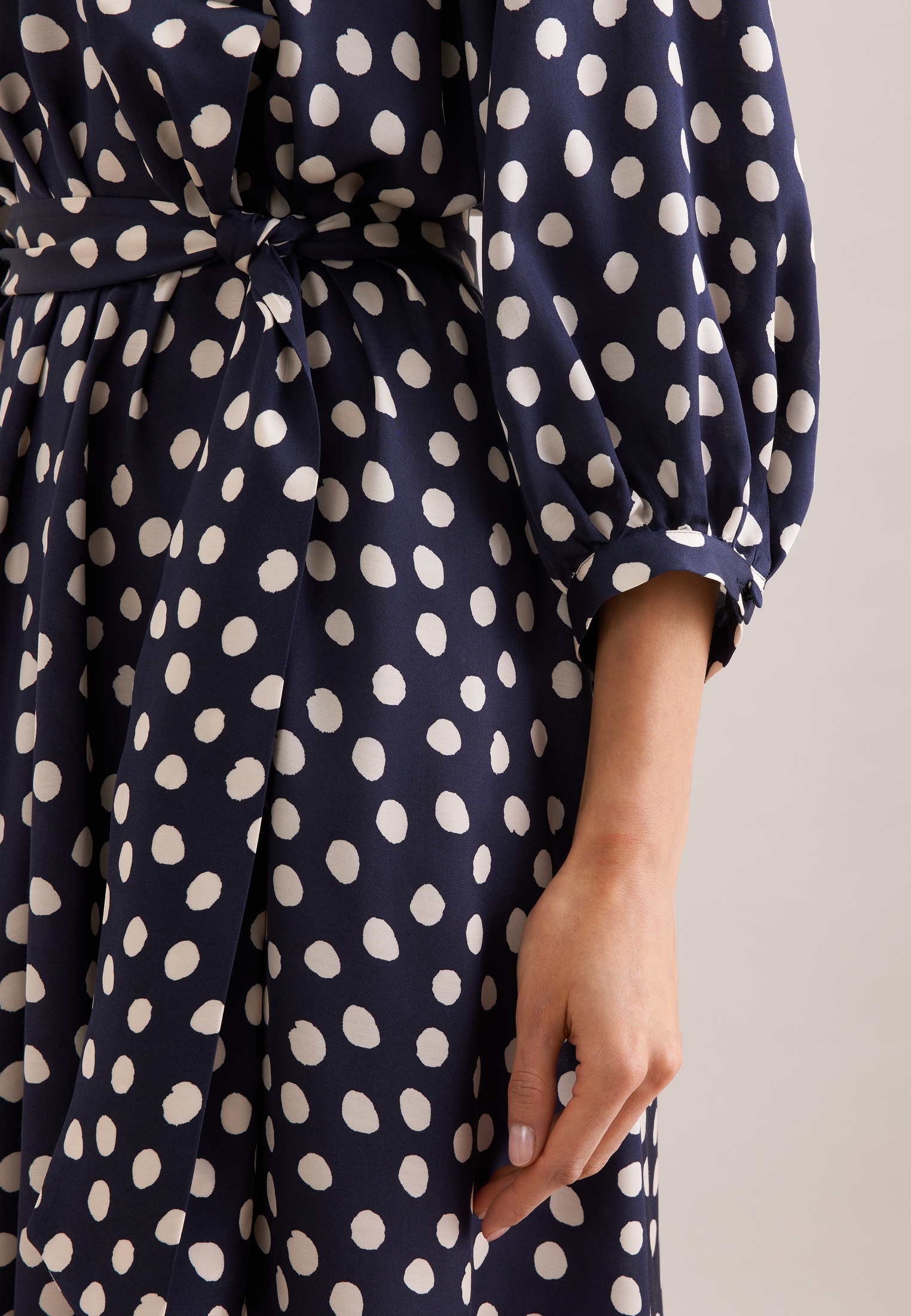 seidensticker Sommerkleid 3/4 V-Neck Druck