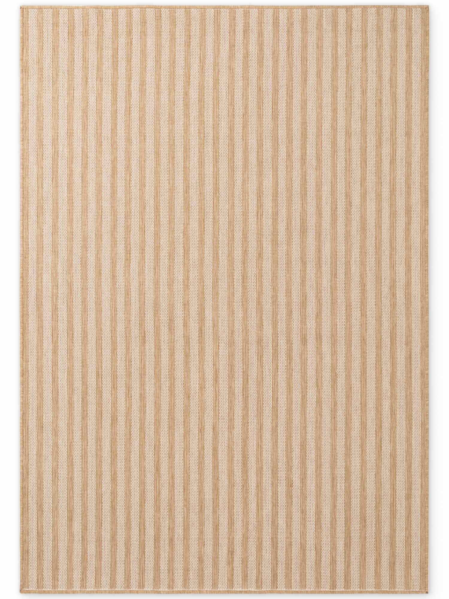 Ted Baker Indoor Outdoor Flatweave Linley Rug Striped in Beige | Size: 160cm x 230cm