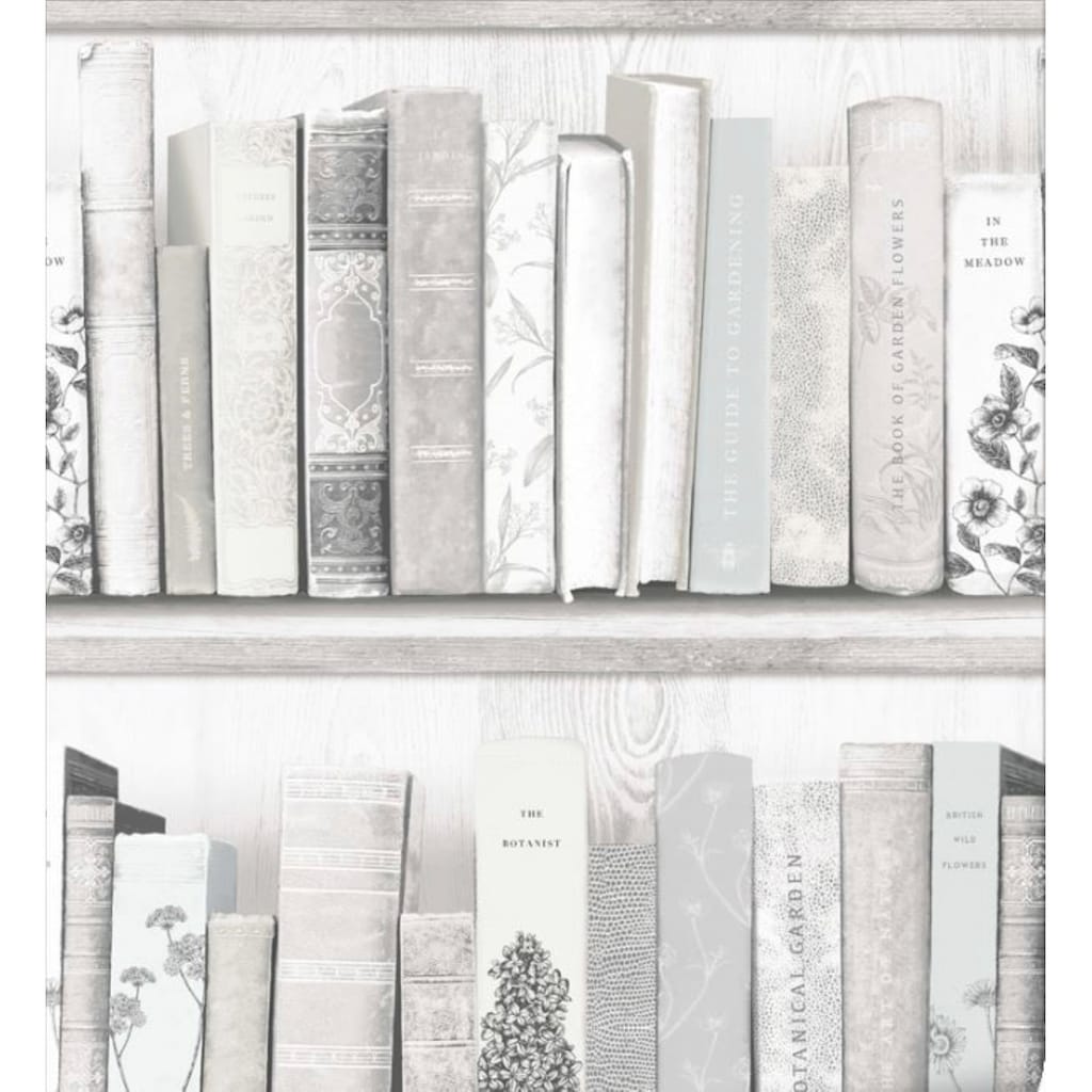 Art for the home Papiertapete »Botanik-Bibliothek«, botanisch