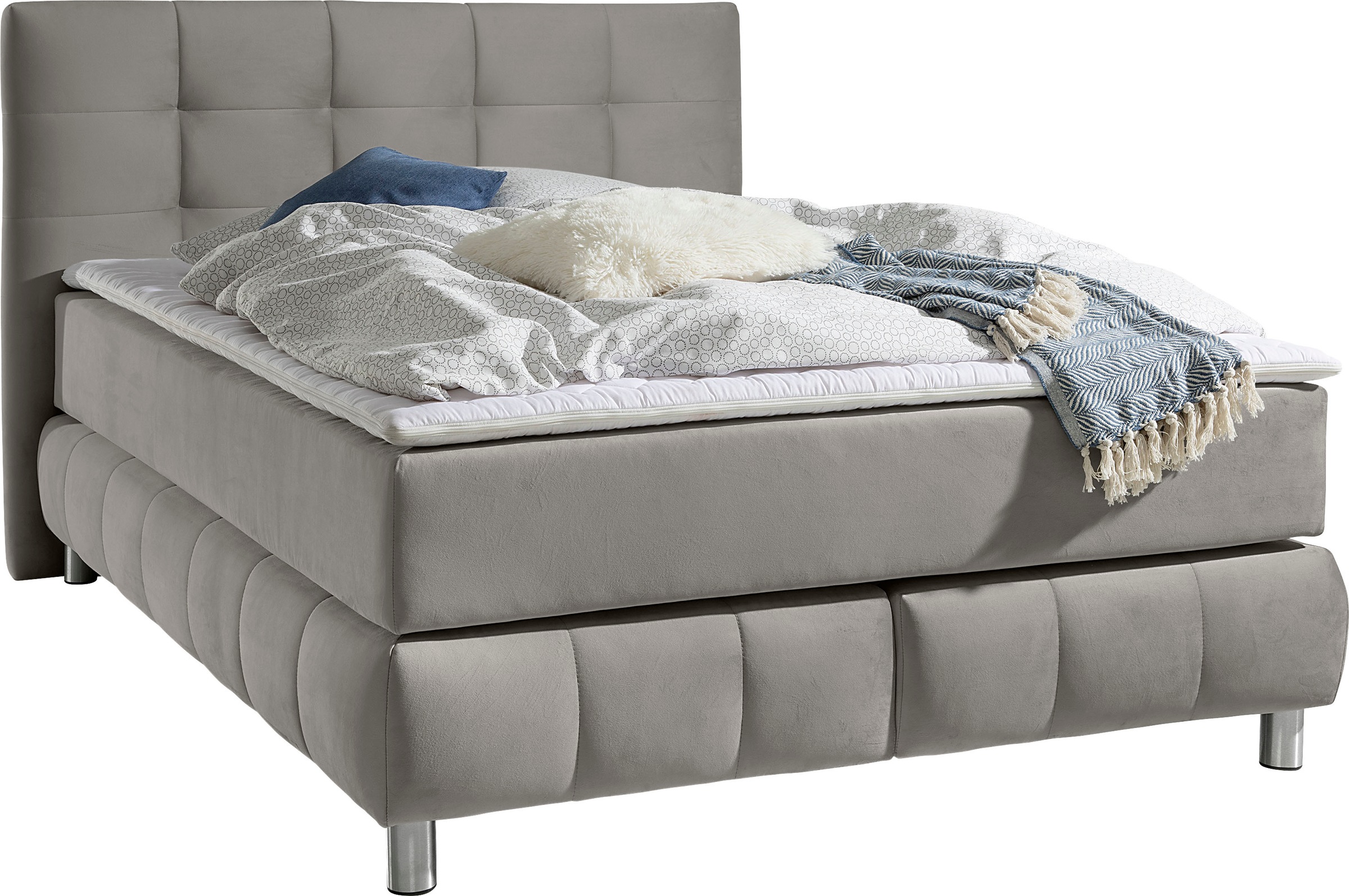 Home affaire Boxspringbett "Salo" incl. Topper, 6 Breiten, 2 Härtegrade, TF günstig online kaufen