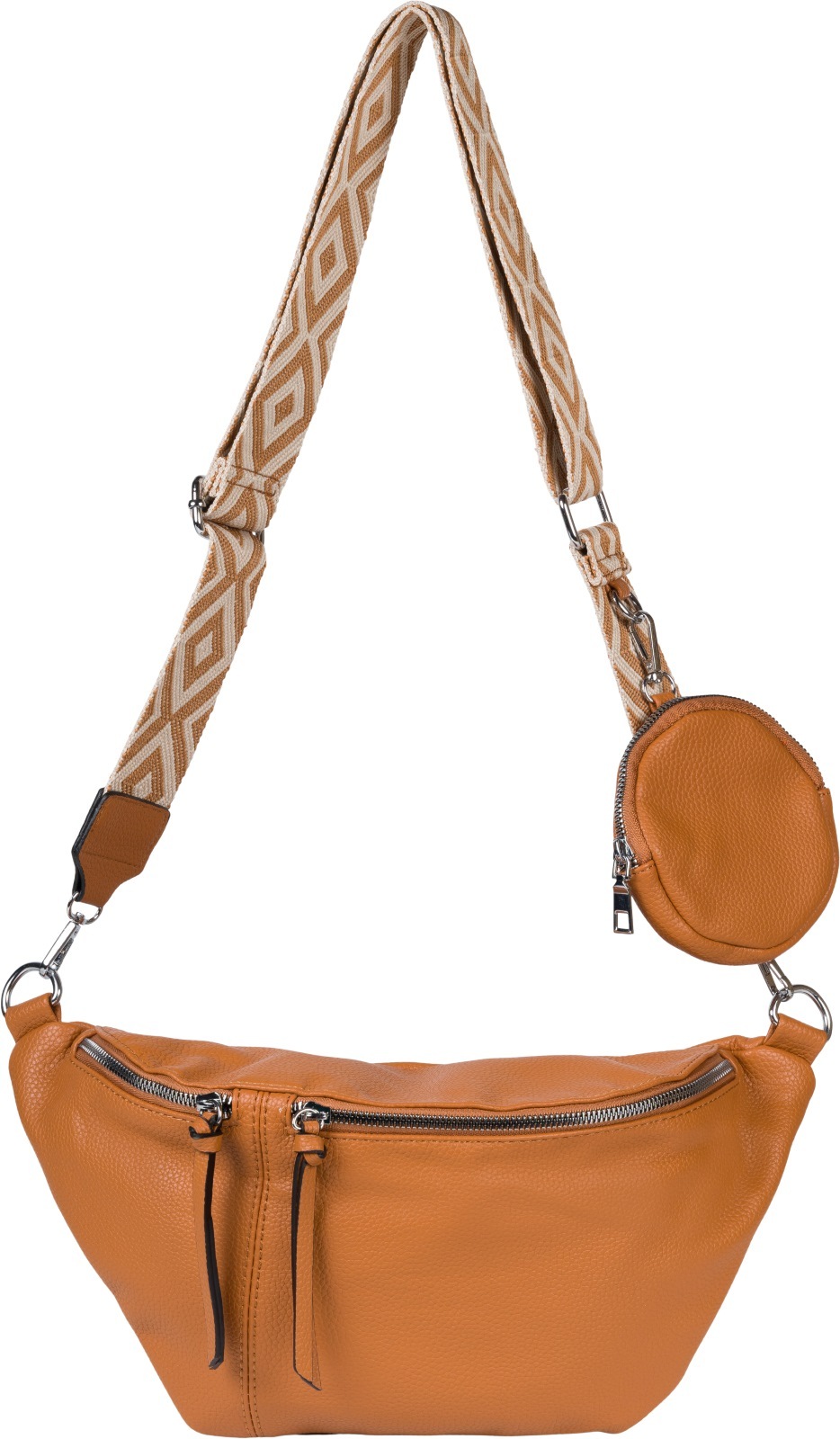 styleBREAKER Umhängetasche "Halbmond Crossbody Bag Set 3-Teilig"