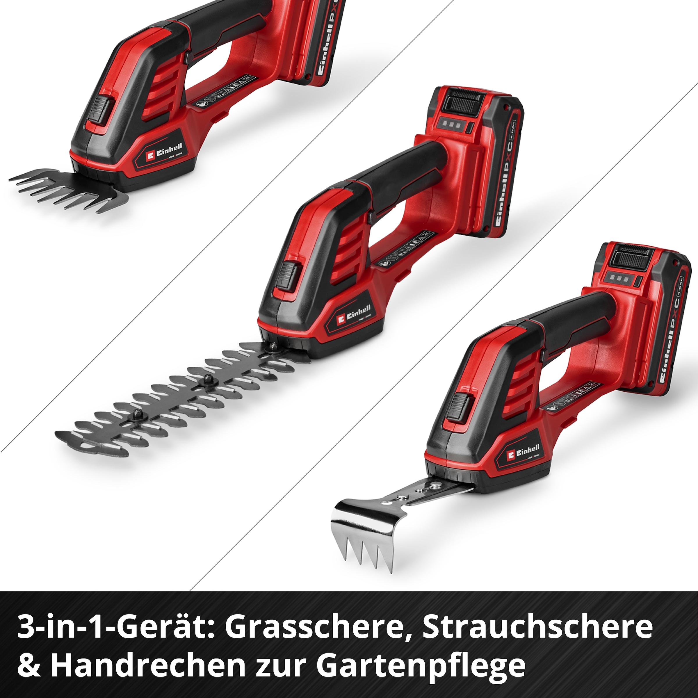 Einhell Akku-Grasschere »GE- CG 18/100 Li - 3 in 1-Solo« ()  ohne Akku und Ladegerät