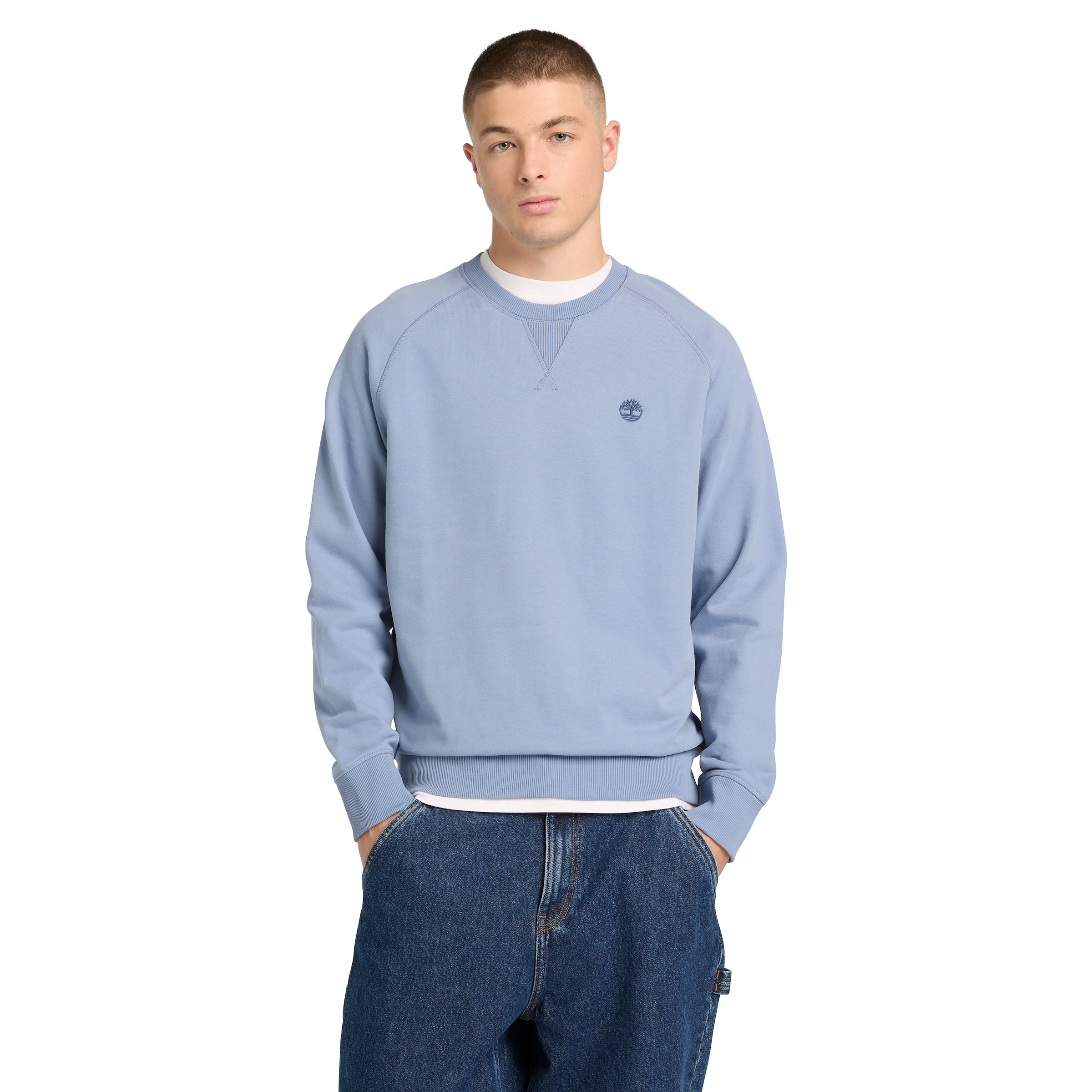 Timberland Sweatshirt "EXETER RIVER Loopback Crew Neck Swe", Langarm-Ausführung, aus Baumwolle, bequemer Schnitt