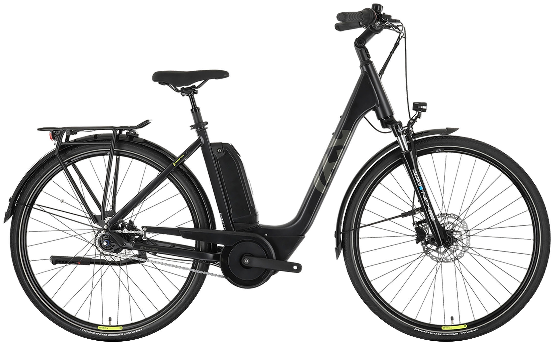 E-Bike "E-Citybike Grand City Y2", 50cm, 28 Zoll (71,12cm), schwarz, HUSQVARNA E-BICYCLES, Elektrofahrräder, Pedelec, Elektrofahrrad für Herren u.
