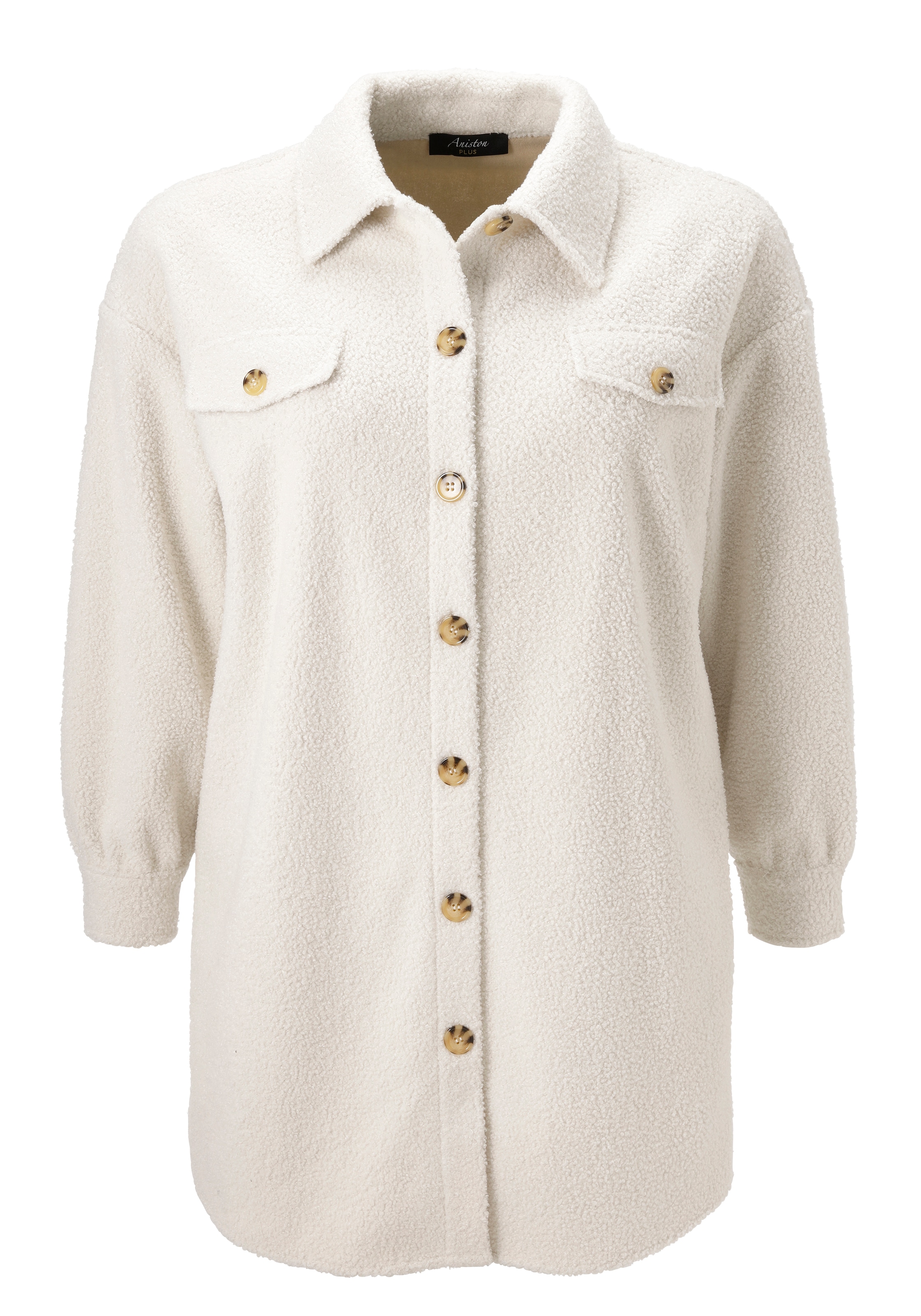 Aniston PLUS Fellimitatjacke in Plüsch Optik günstig online kaufen