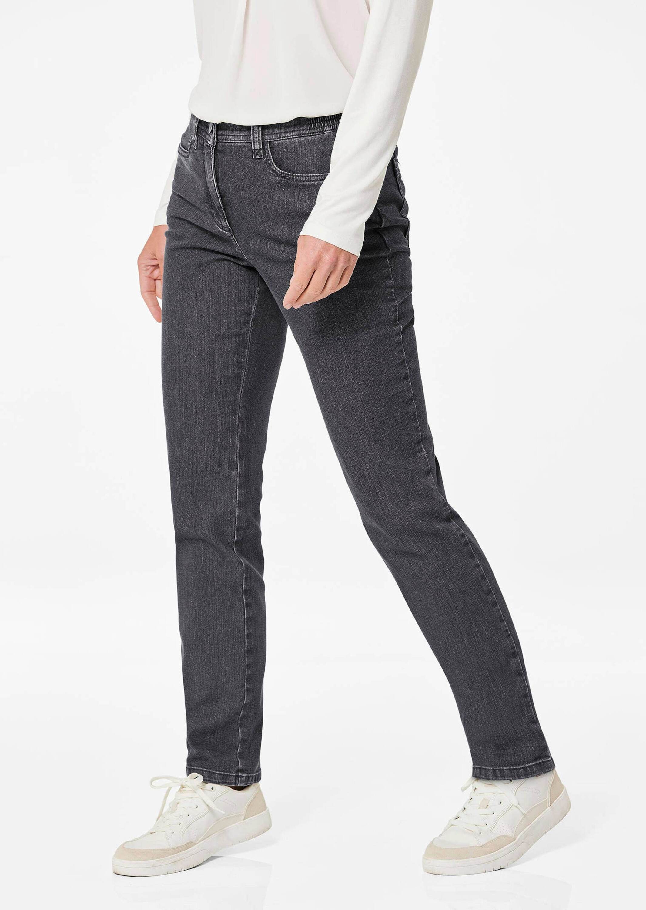 Goldner Anna Regular Fit Jeans Anthracite 24 3