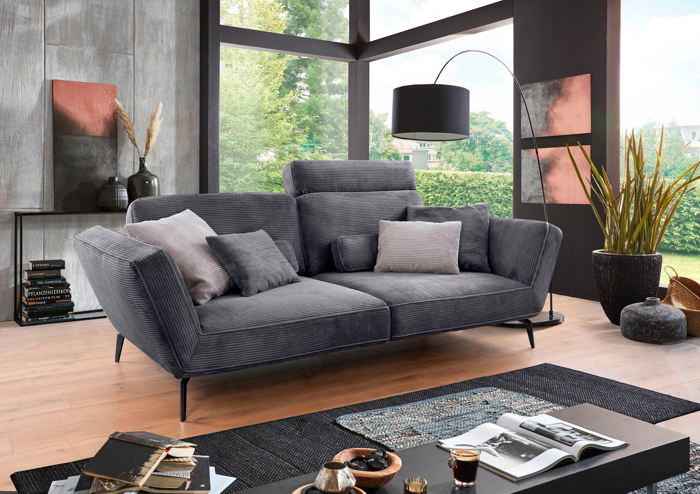 Big-Sofa »SO 4500 Mega-Sofa, mega bequem, Cord Bezug«, Füße in zwei Farben, wahlweise...