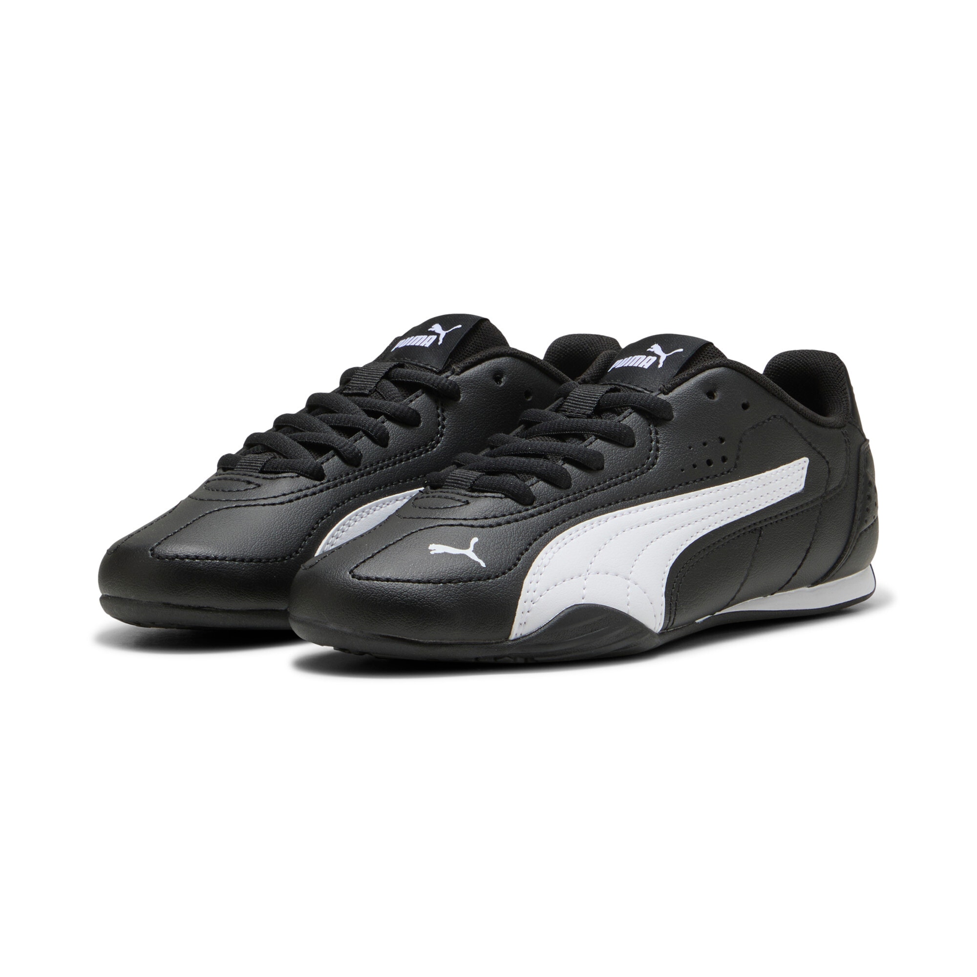 PUMA Jungen Sneaker "CATCH JR", Gr. 36, schwarz-weiß, Synthetik, Schuhe, Design auf den Spuren des Puma Speedcat
