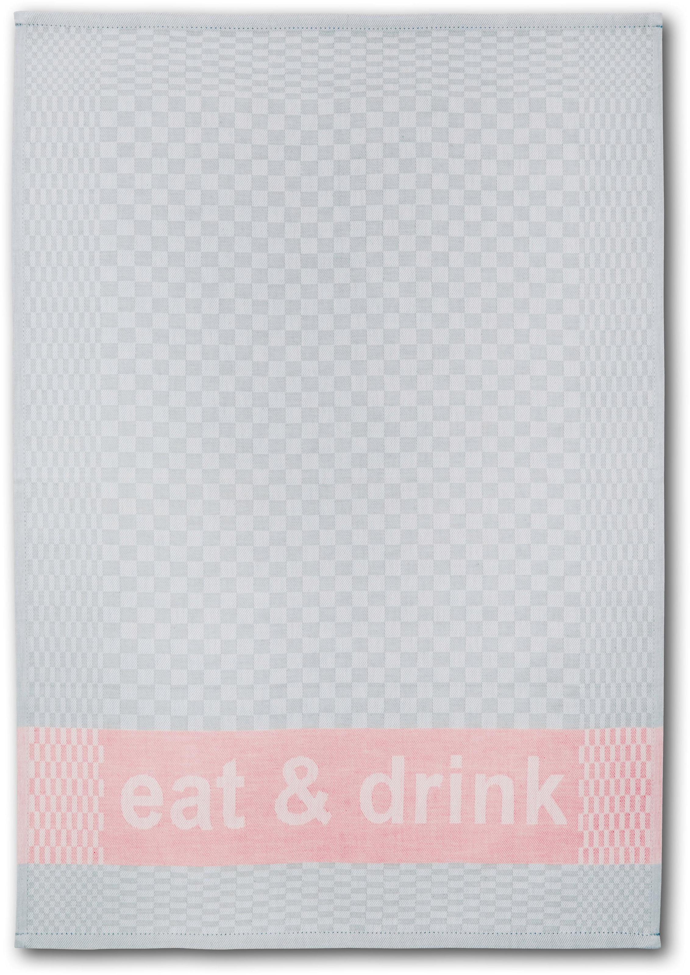 Dyckhoff Geschirrtuch »eat & drink«, (Set, 6 tlg.), mit drei verschiedenen Motiven