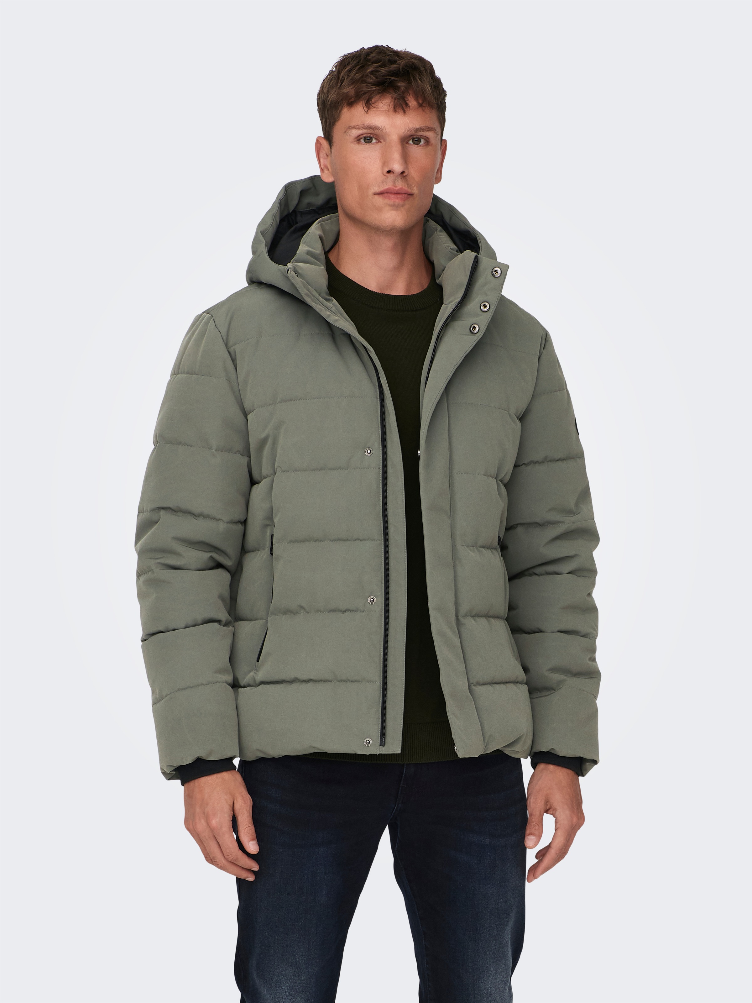 ONLY & SONS Steppjacke "ONSCAYSON PUFFA OTW NOOS" mit Kapuze günstig online kaufen