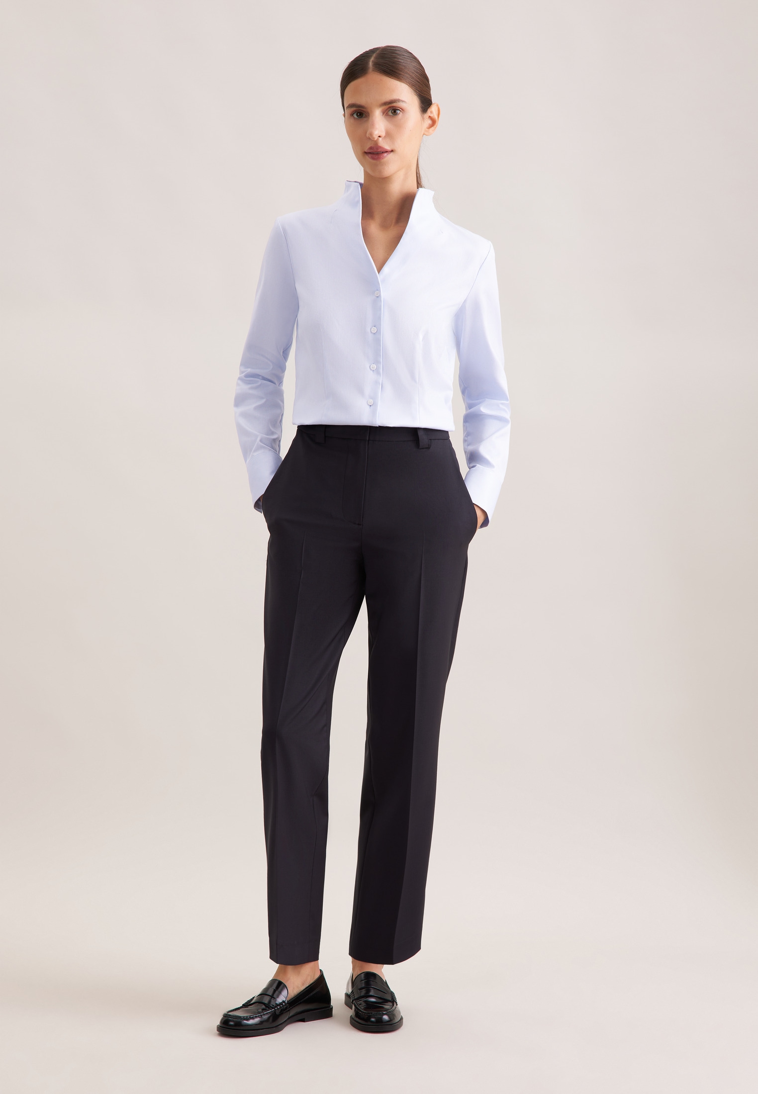 seidensticker Klassische Bluse 1/1 Kragen Uni