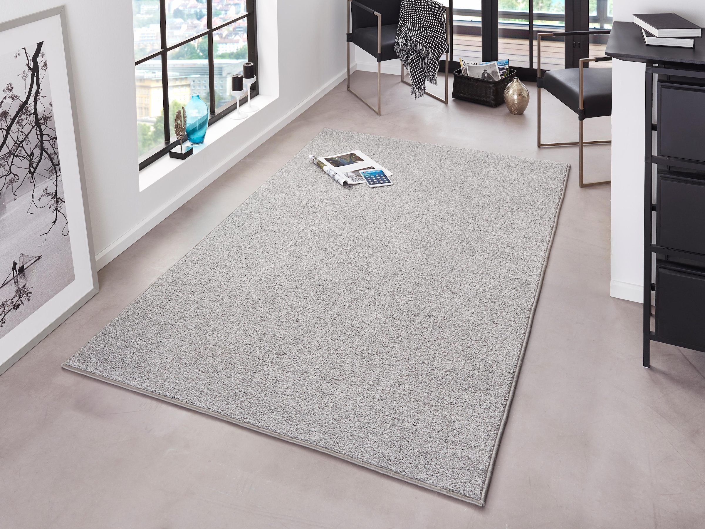 HANSE Home Teppich »Pure 100 Kurzflor«, rechteckig, Kurzflor, Unifarben, Teppich, Modern, Wohnzimmer, Kinderzimmer, Flur