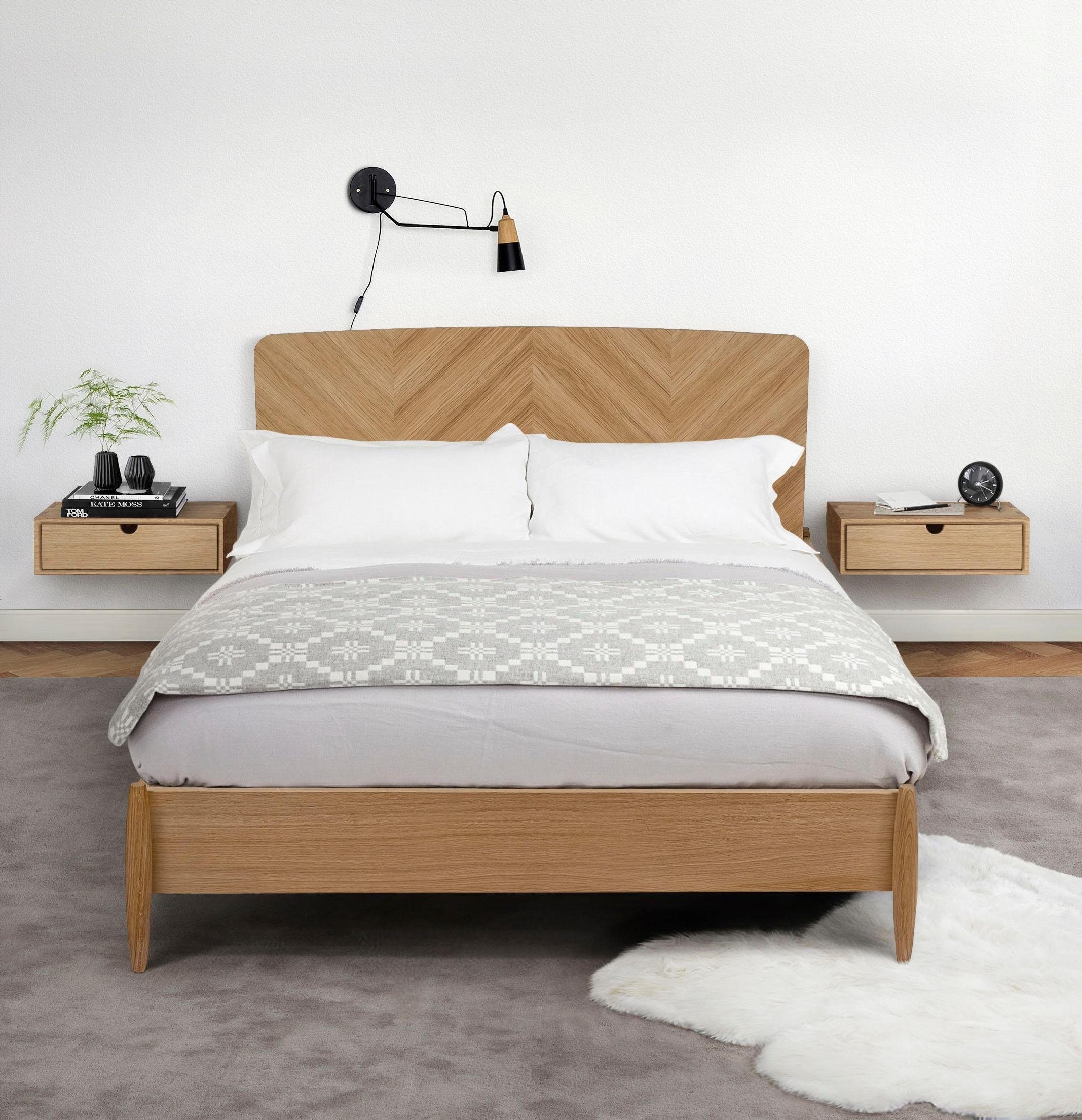 Woodman Massivholzbett Farsta 1, im skandinavischen Design