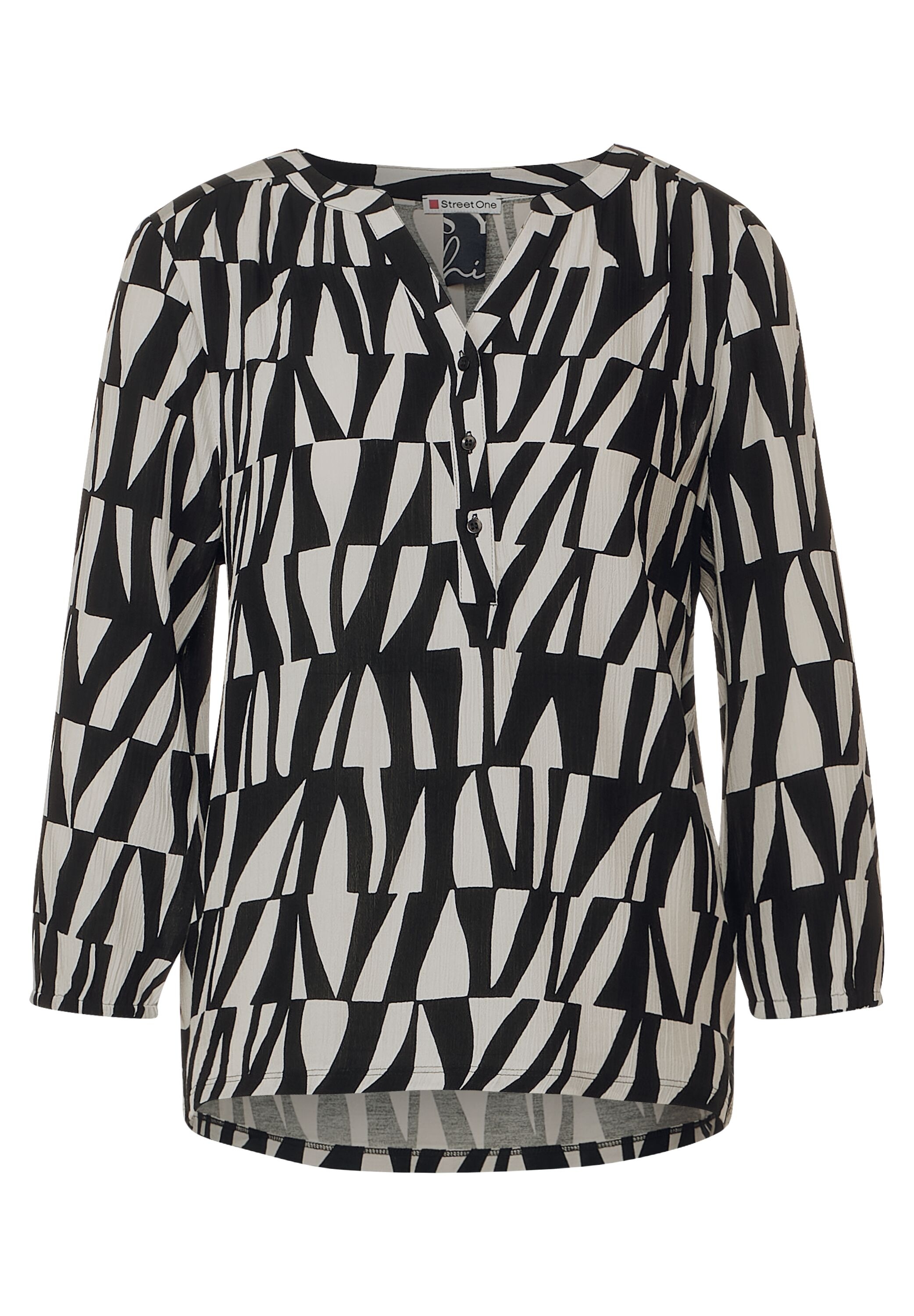 STREET ONE 3/4-Arm-Shirt, mit dekorativer Knopfleiste