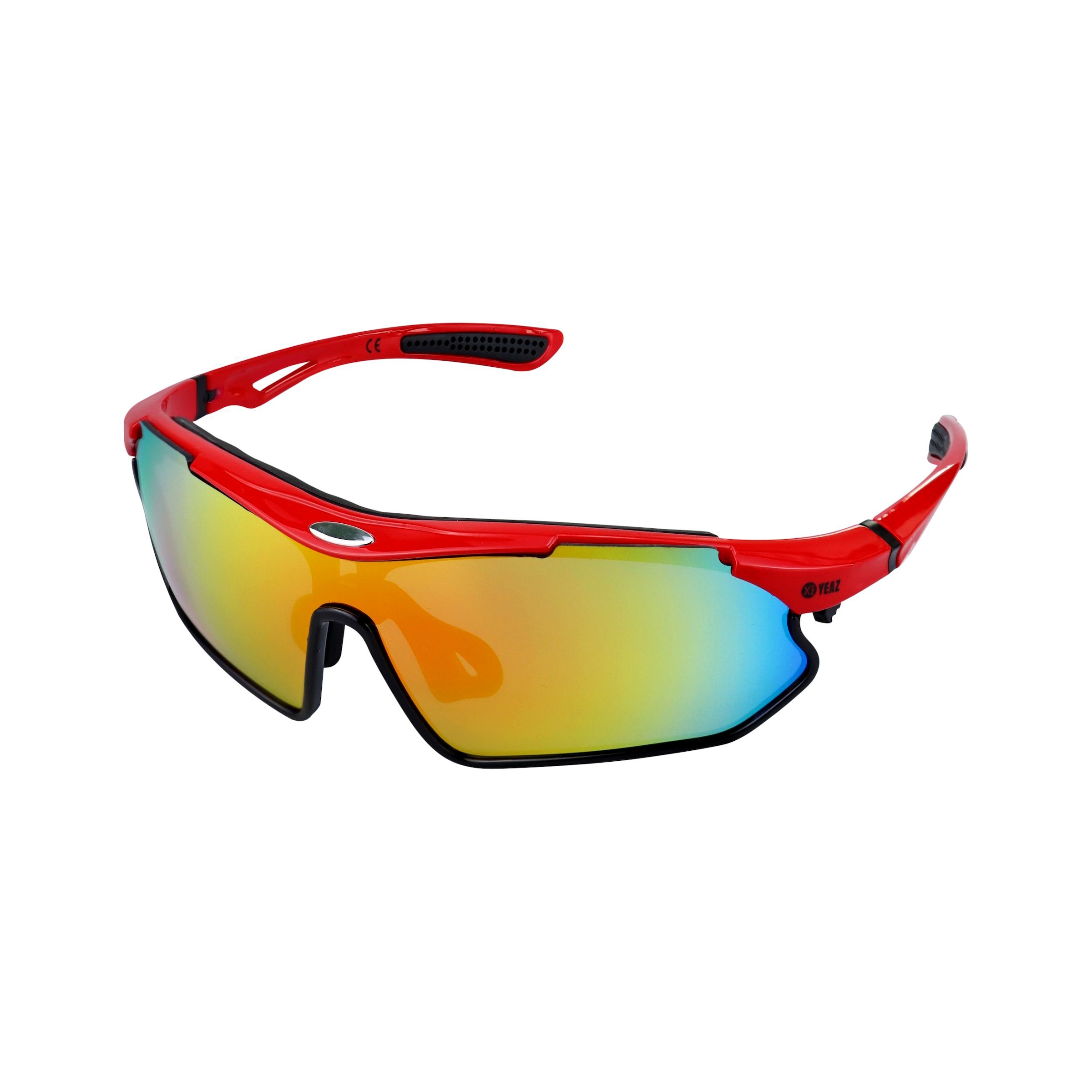 YEAZ Damen Sportbrille "Sport-Sonnenbrille rot/schwarz/rot SUNRAY", rot, Sonnenbrillen