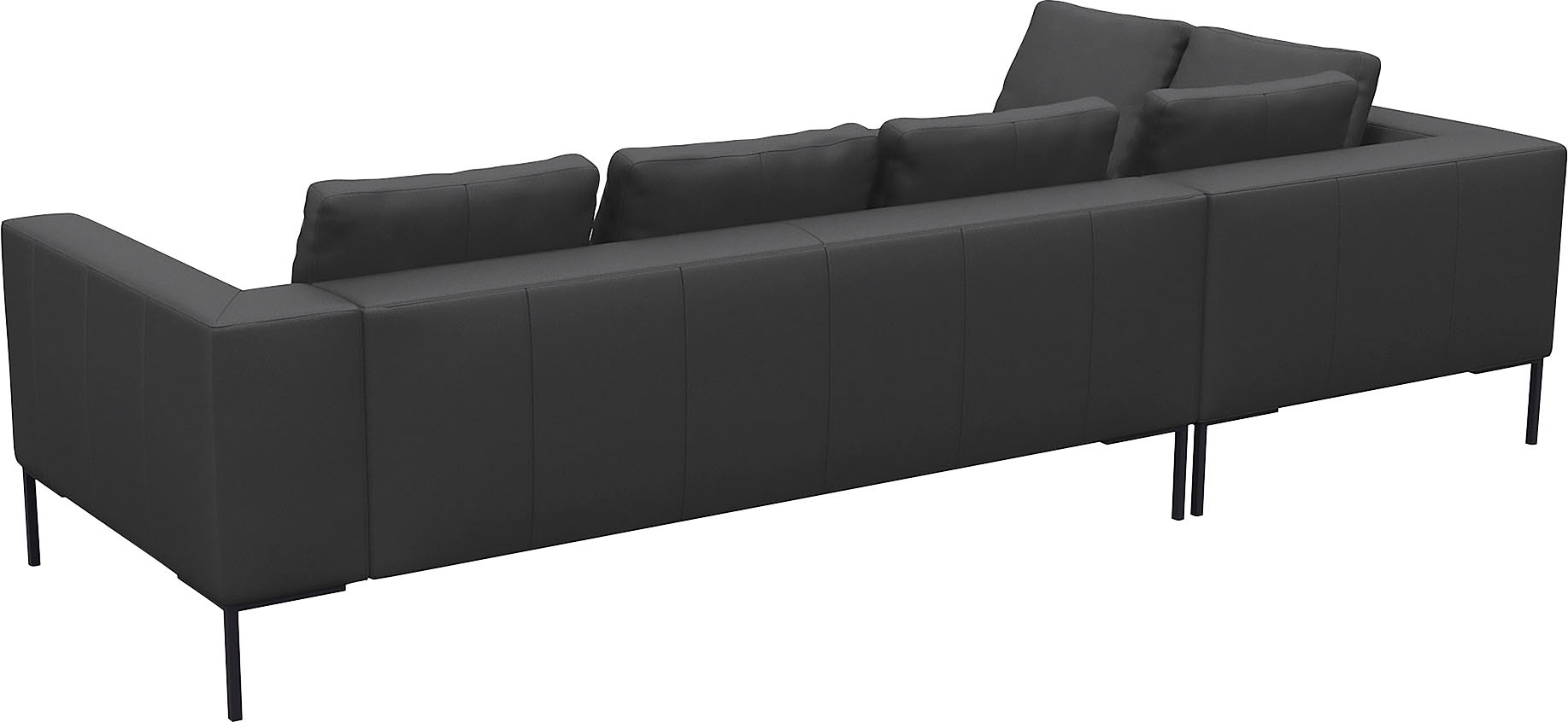 FLEXLUX Ecksofa »Loano, superbequemer Sitzkomfort durch Kaltschaum im Sitz, L-Form«, modernes Sofa, frei im Raum stellbar, lose Kissen, hoher Fuß