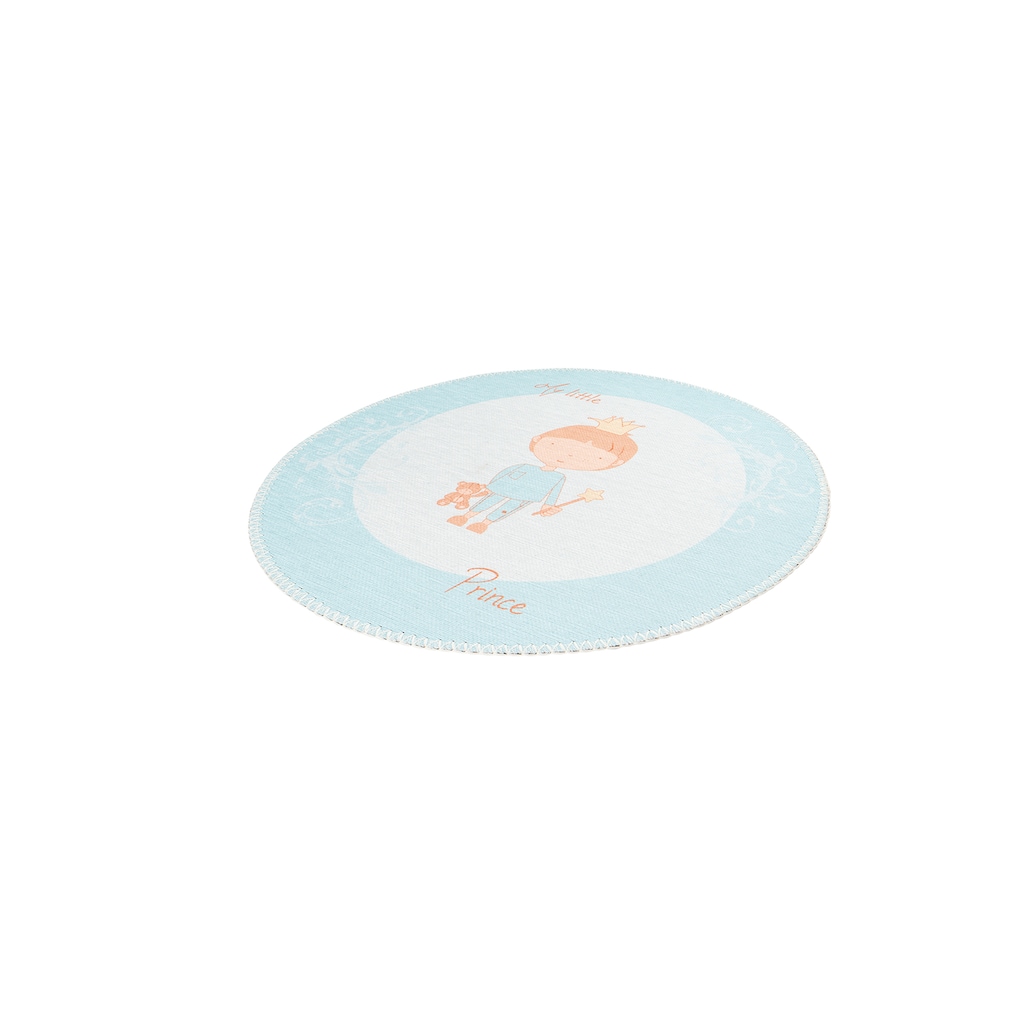 Arte Espina Kinderteppich »Bambini 300«, rund, Fantasievoll bedruckter Kinderteppich, angenehme Haptik