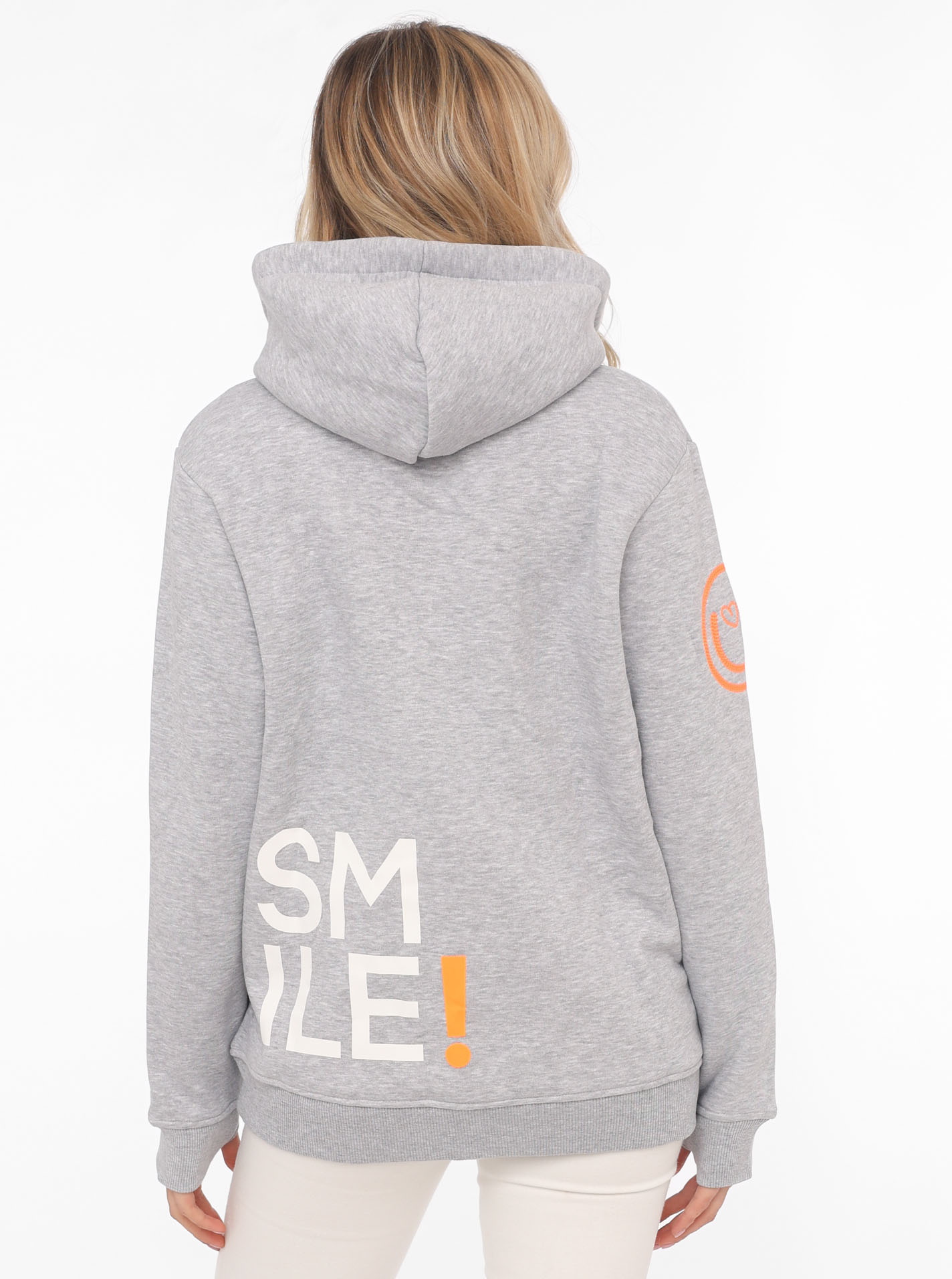 Thumbnail - Zwillingsherz Hoodie ""Alissa"", Langarm, Kapuze, Neon-Details, Kordelzug, Frontprint, Kängurutasche