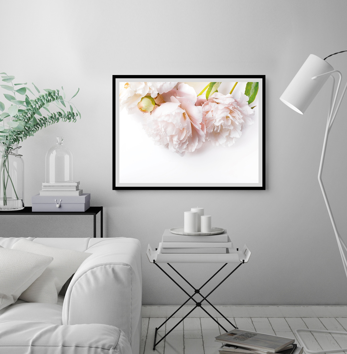 queence Bild "Maike" Blumen Blumenbilder Blätter Foto Kunst gerahmt, Rosen