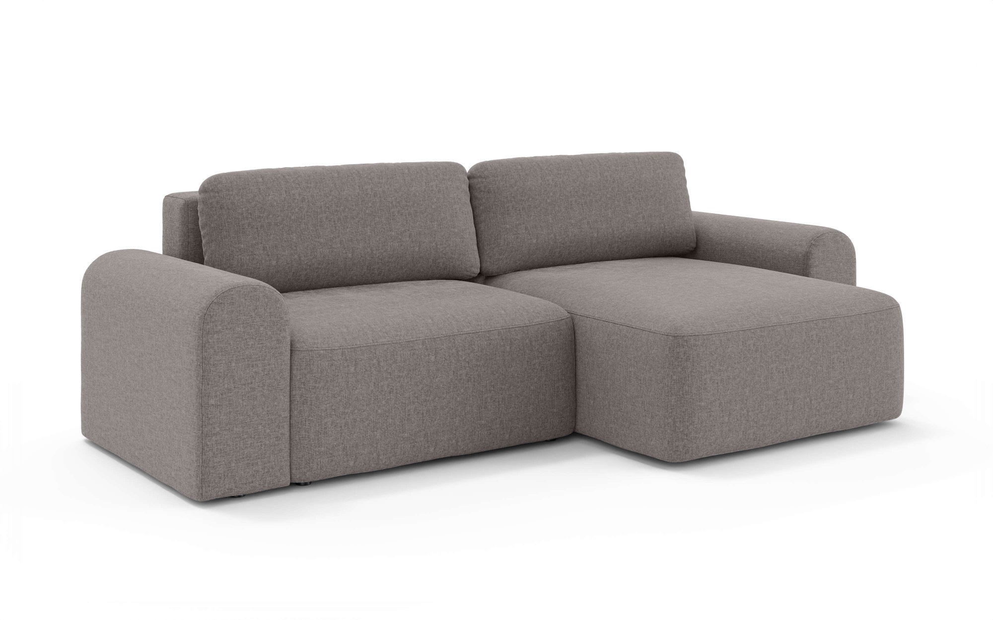 OTTO home Ecksofa »LEOO universell Schlafsofa mit Bettkasten, Maße B/T/H: 272/152/84,5 cm«, L-Form mit Recamiere rechts oder links montierbar, hoher Sitzkomfort